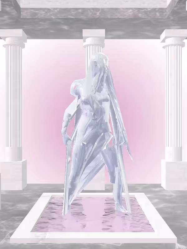 HeavenComputer: The Shooter Melted Blue Woman #6301