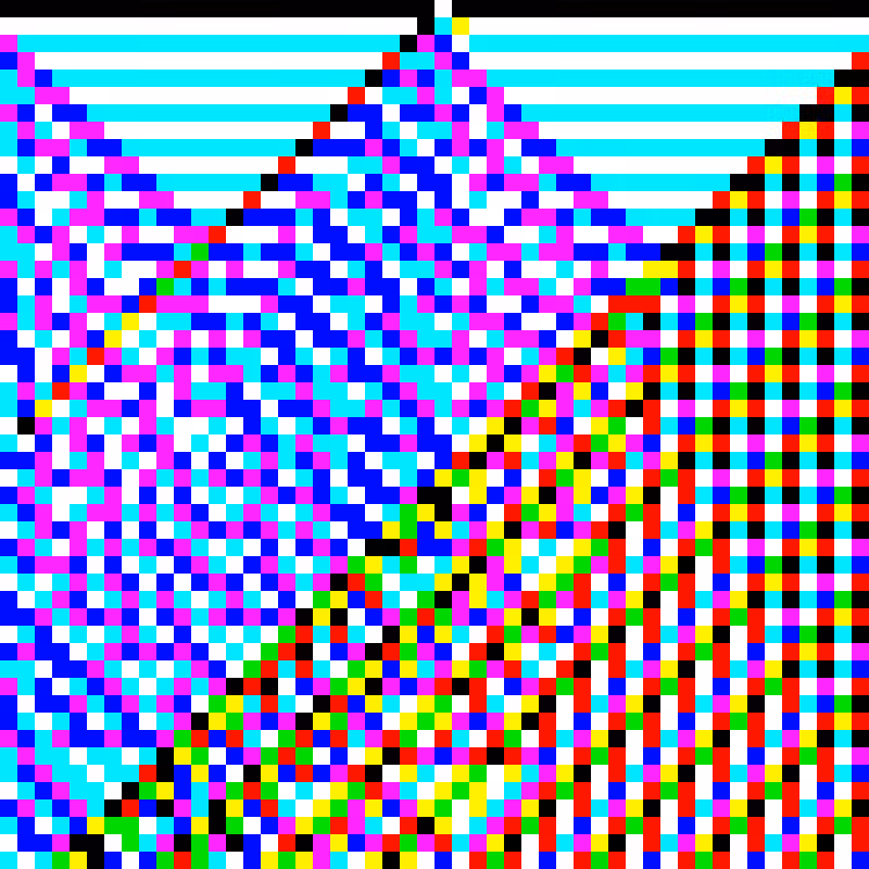 RGB Elementary Cellular Automaton #819
