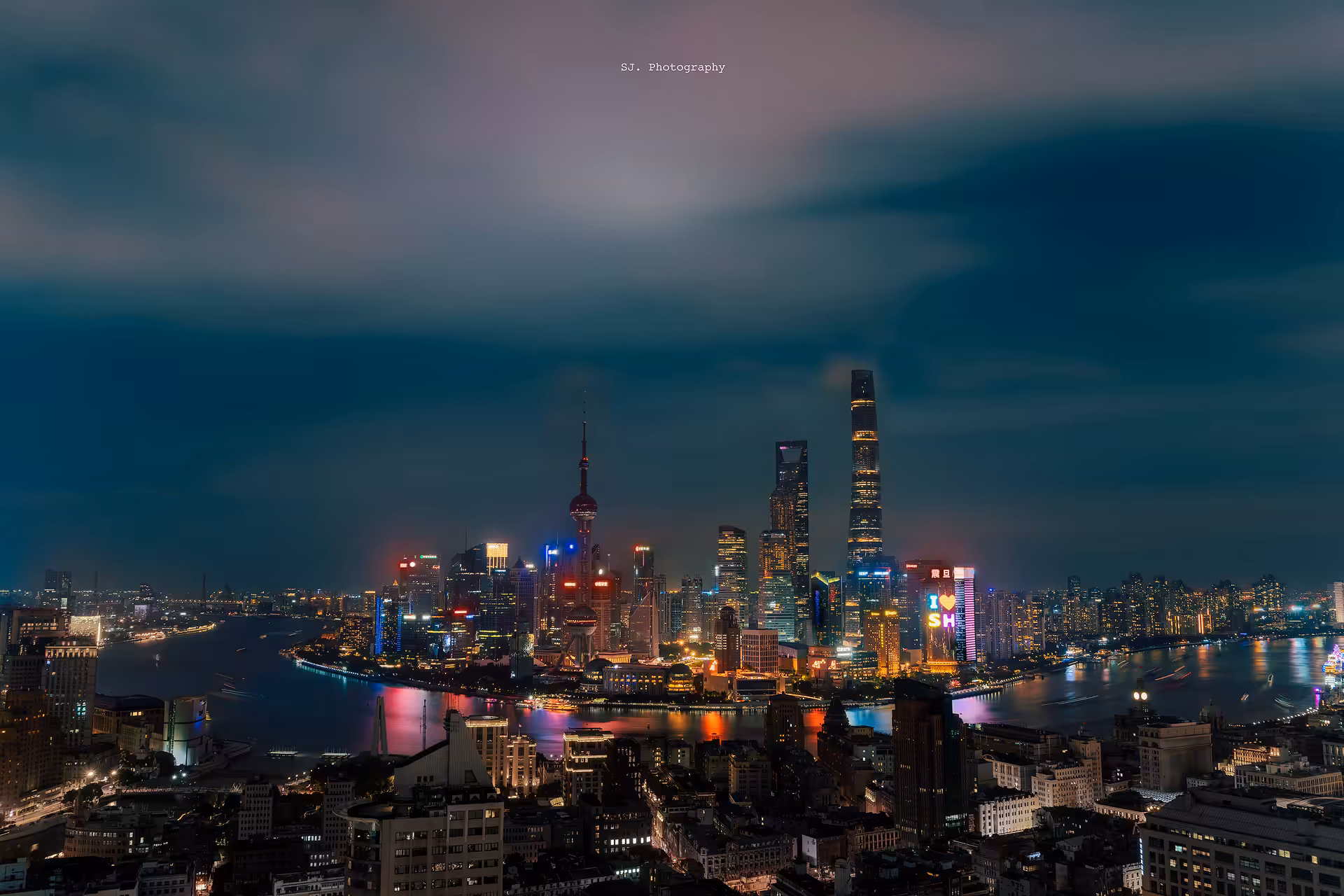 night shanghai panorama