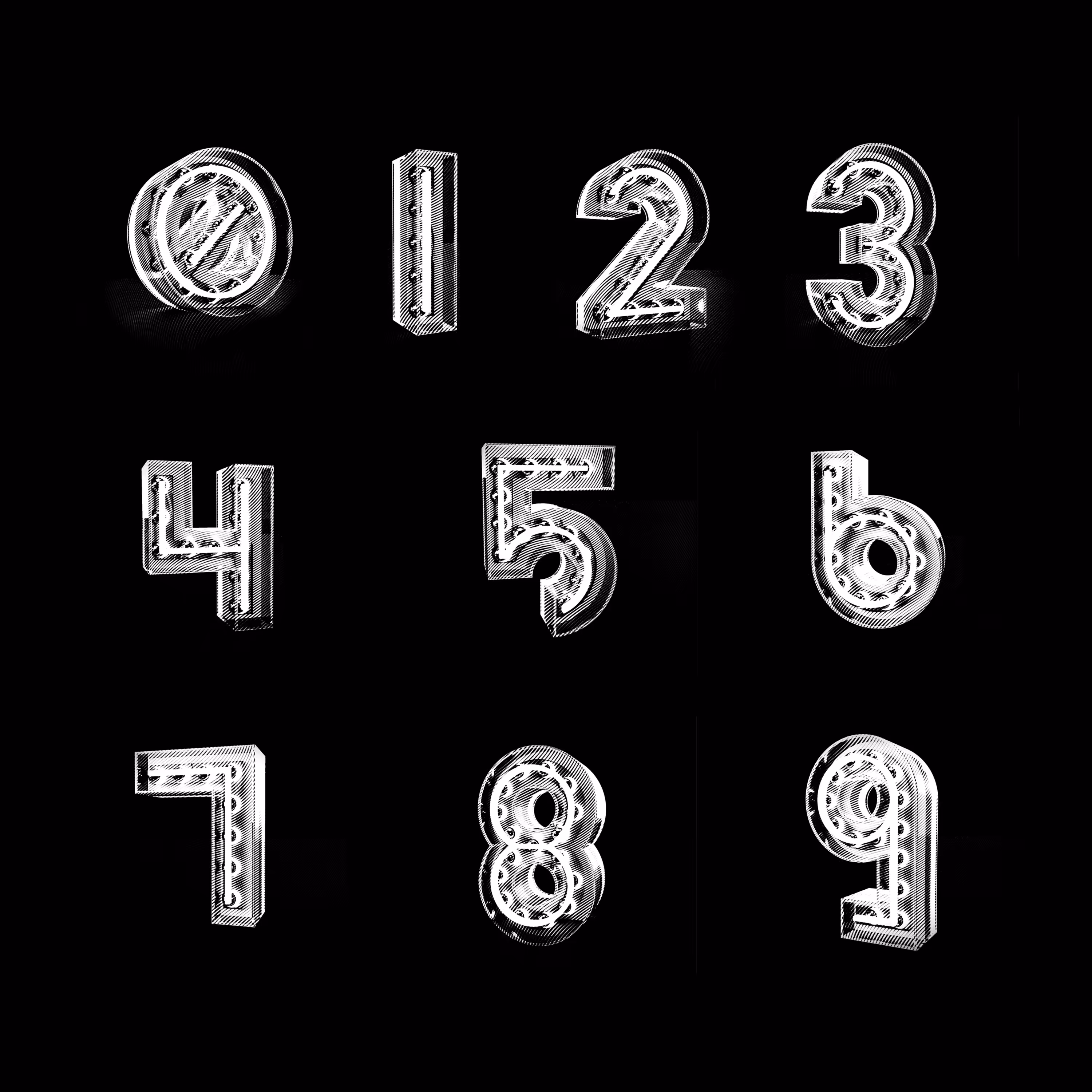 Illuminated Linocuts Numbers #2/11