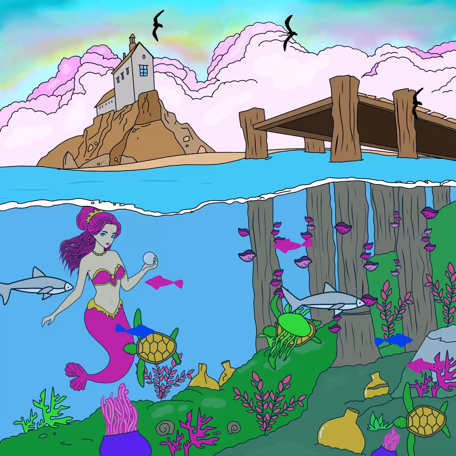 Pee-Ka-boo: The mermaid