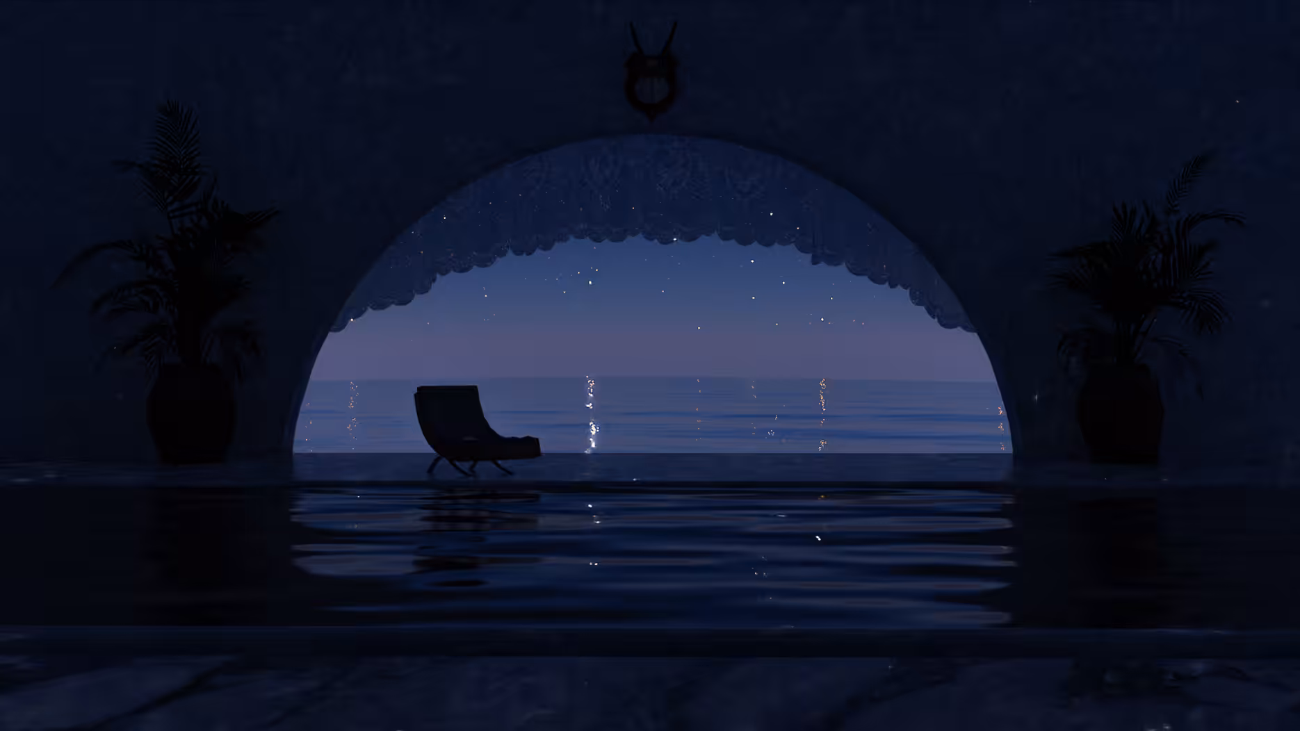 Evenings by the poolside