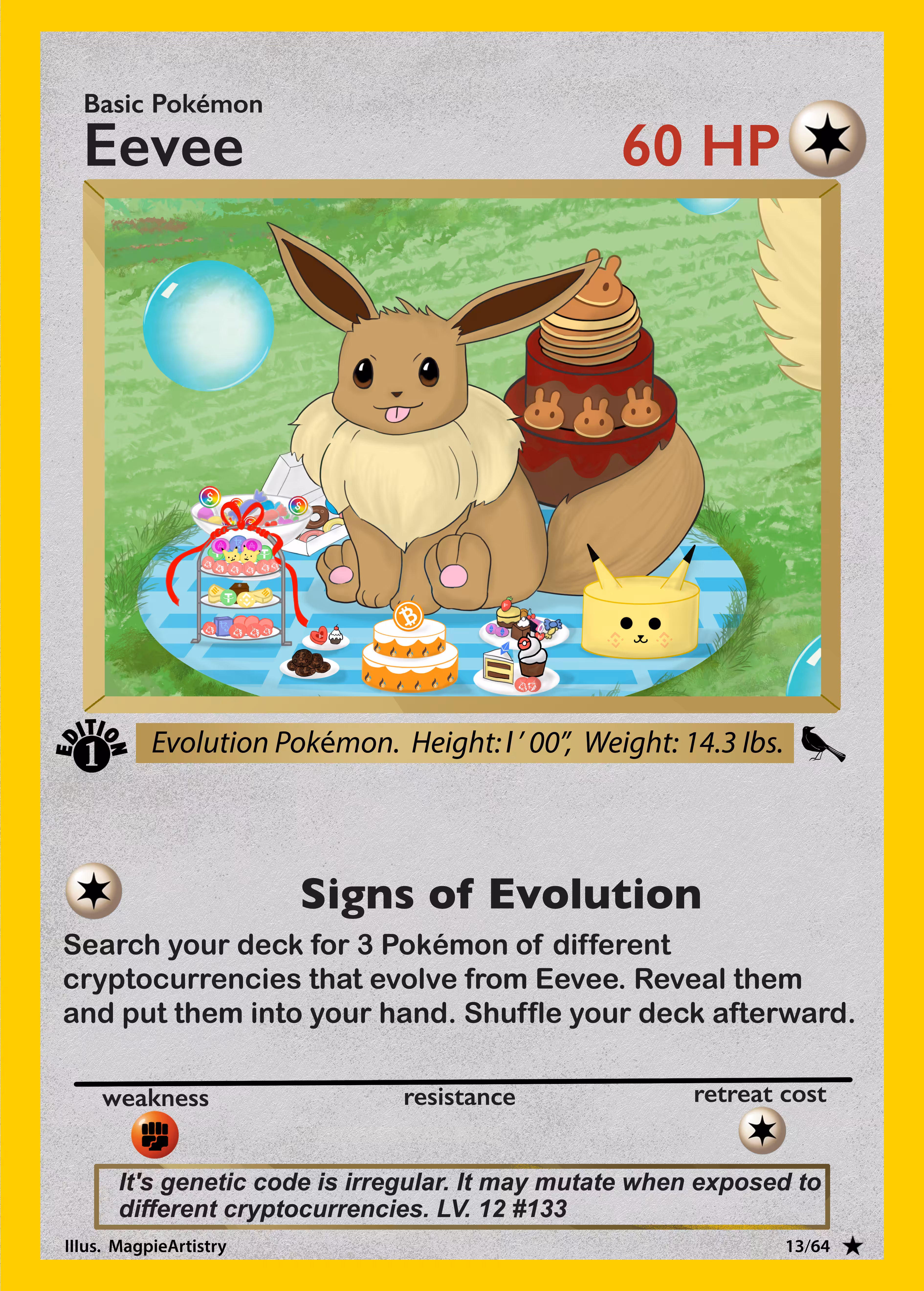 1st Edition Eevee --CryptoMon Series 
