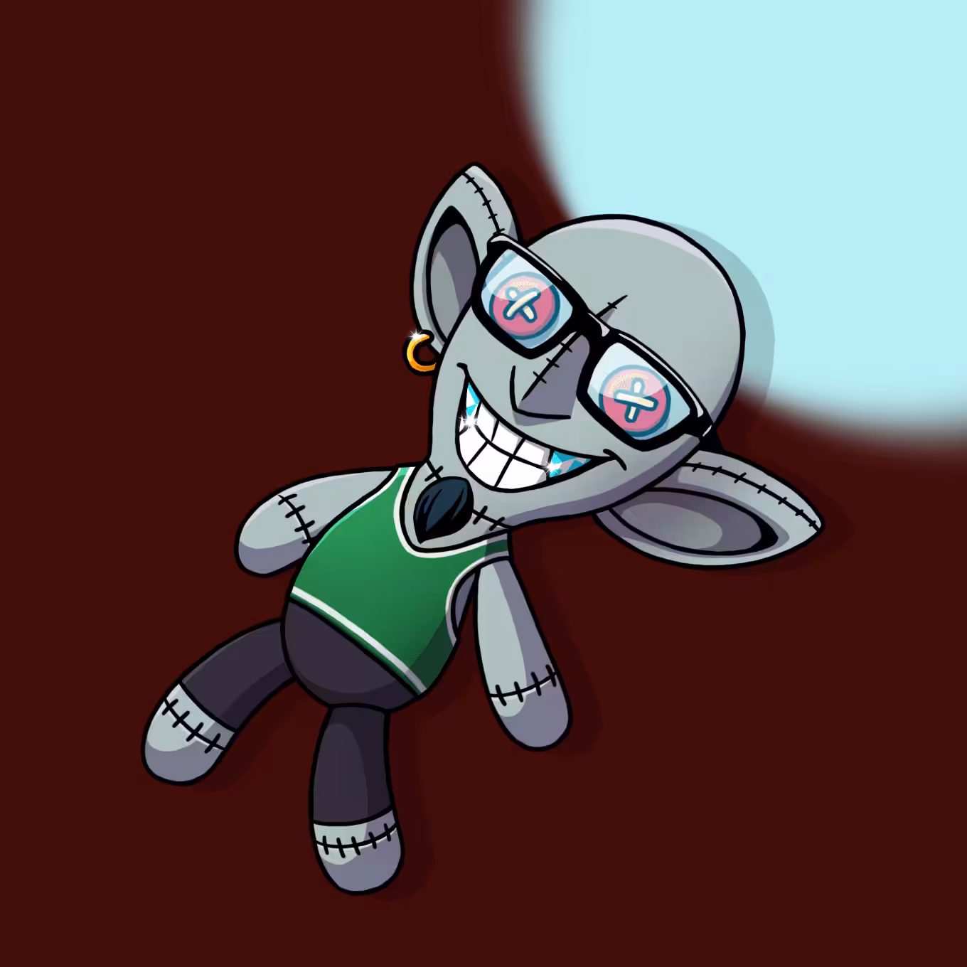 #6412 Sneaky Vampire Teddy