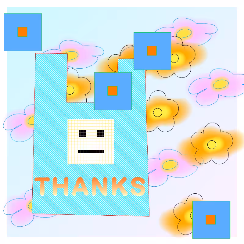 thanks bag and flowers #13