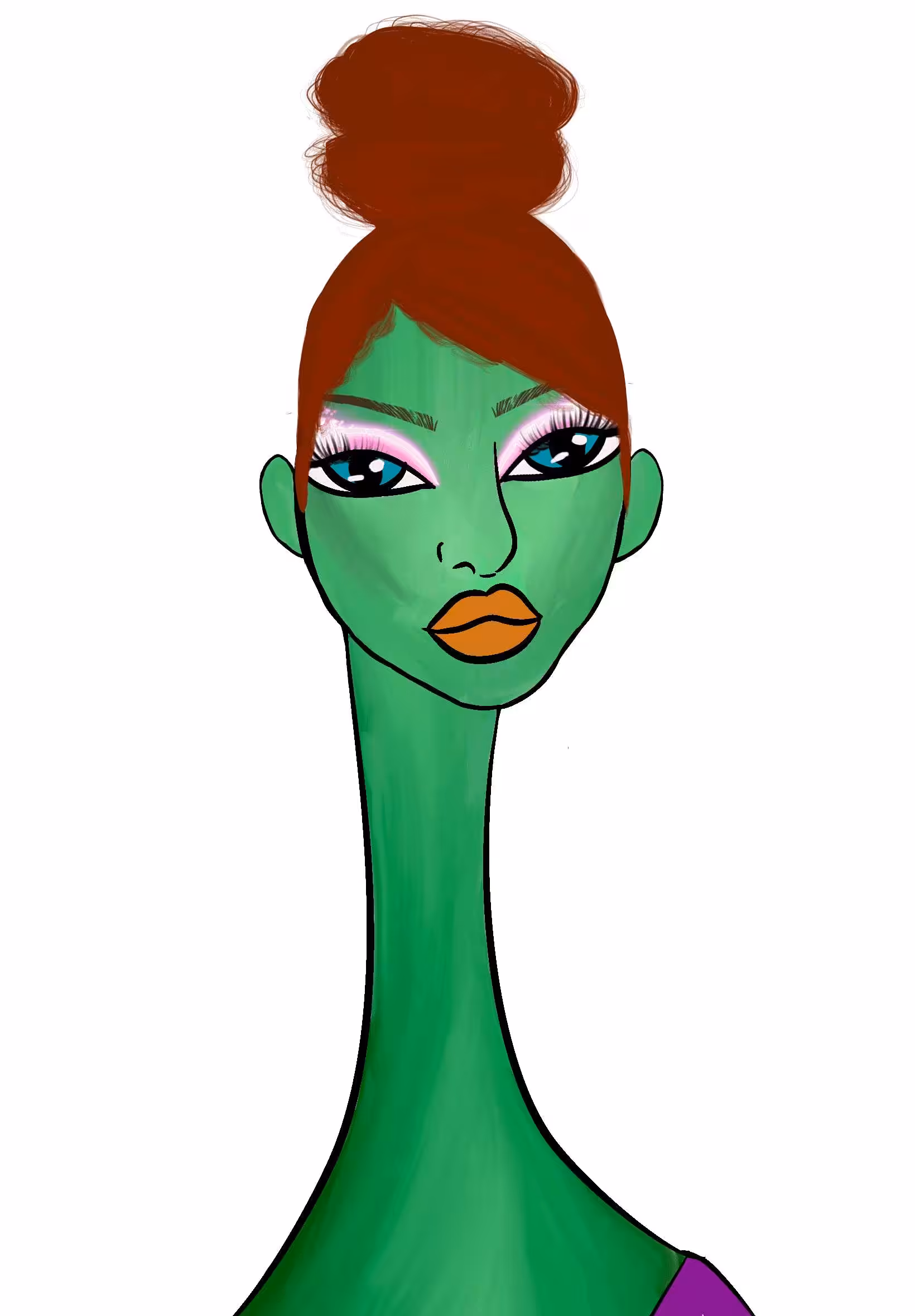 Long Neckie Lady #2354
