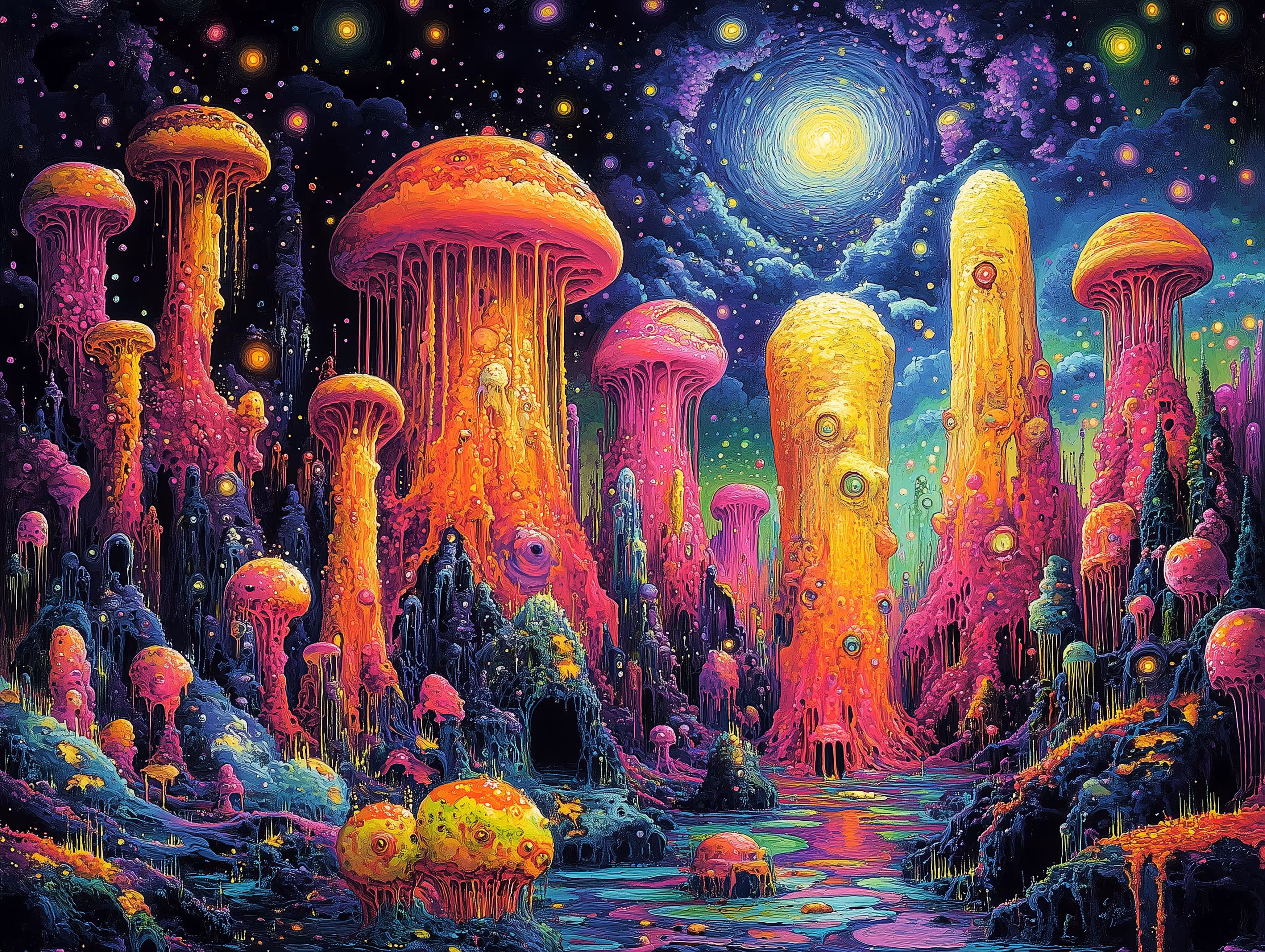 Sticky Freaky Land of Giant Mushrooms