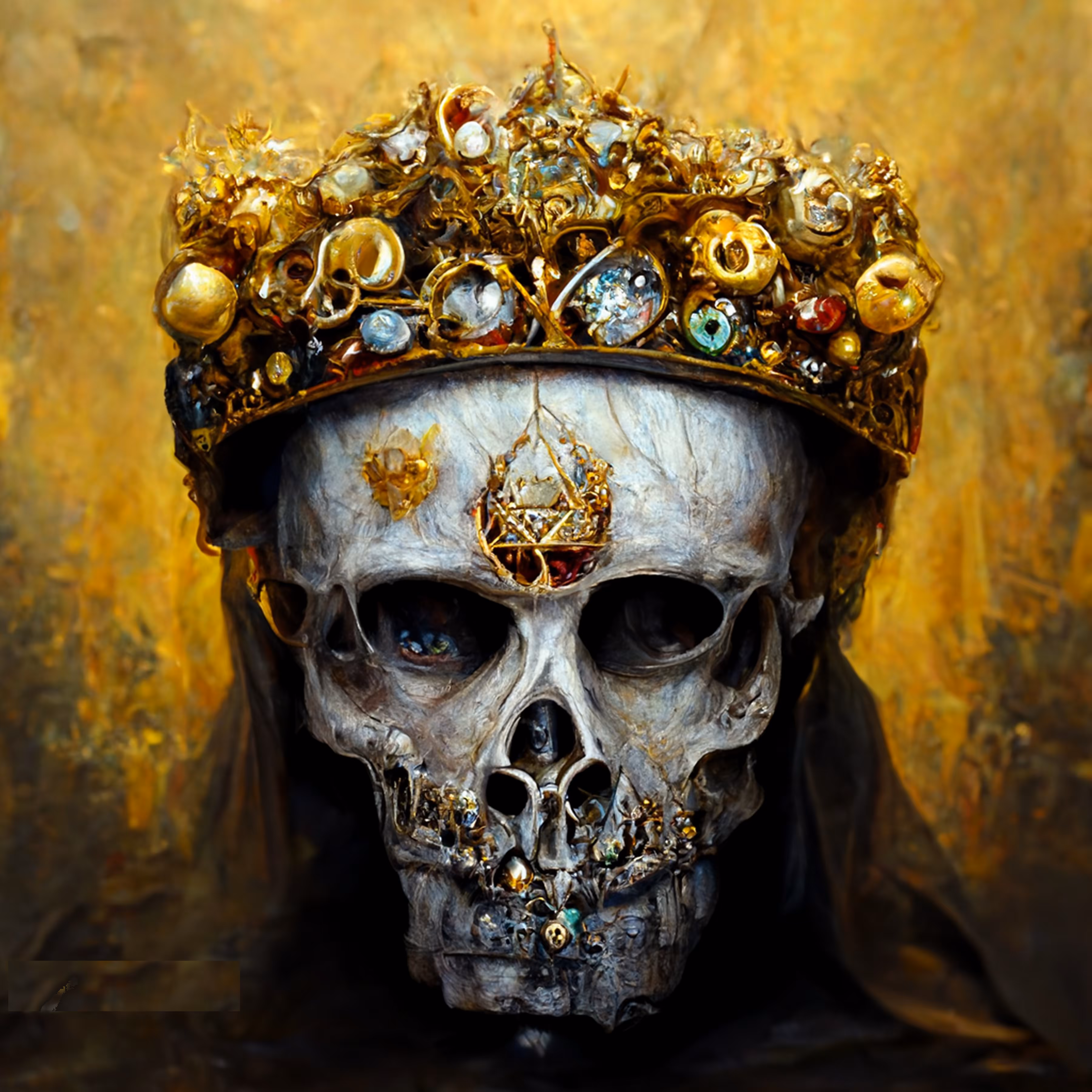No 4 in the King Skulls Series by Rex Luciferius a rare 1/1 NFT by Rex for #darktez 2022