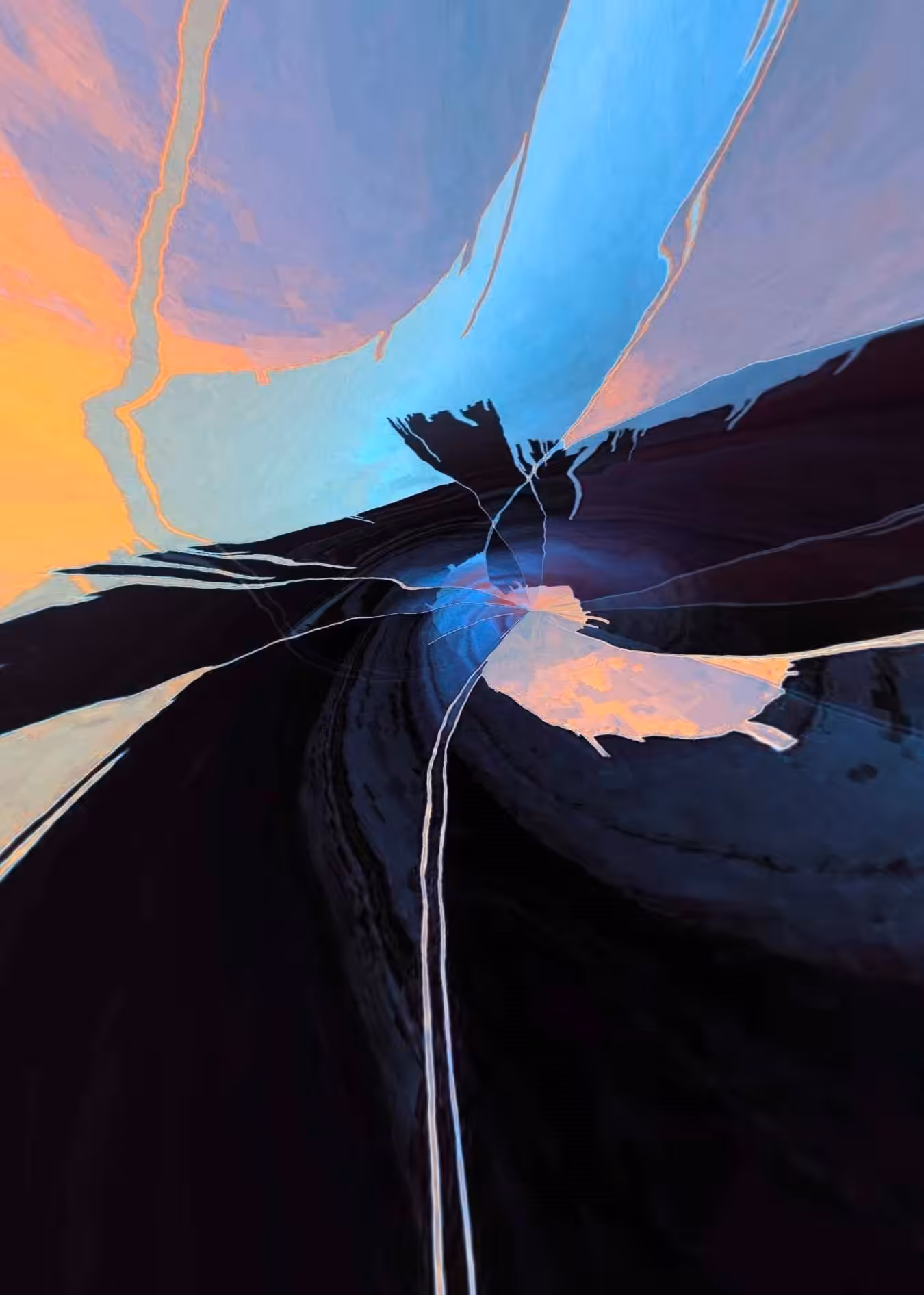 Blue Abstract Flower