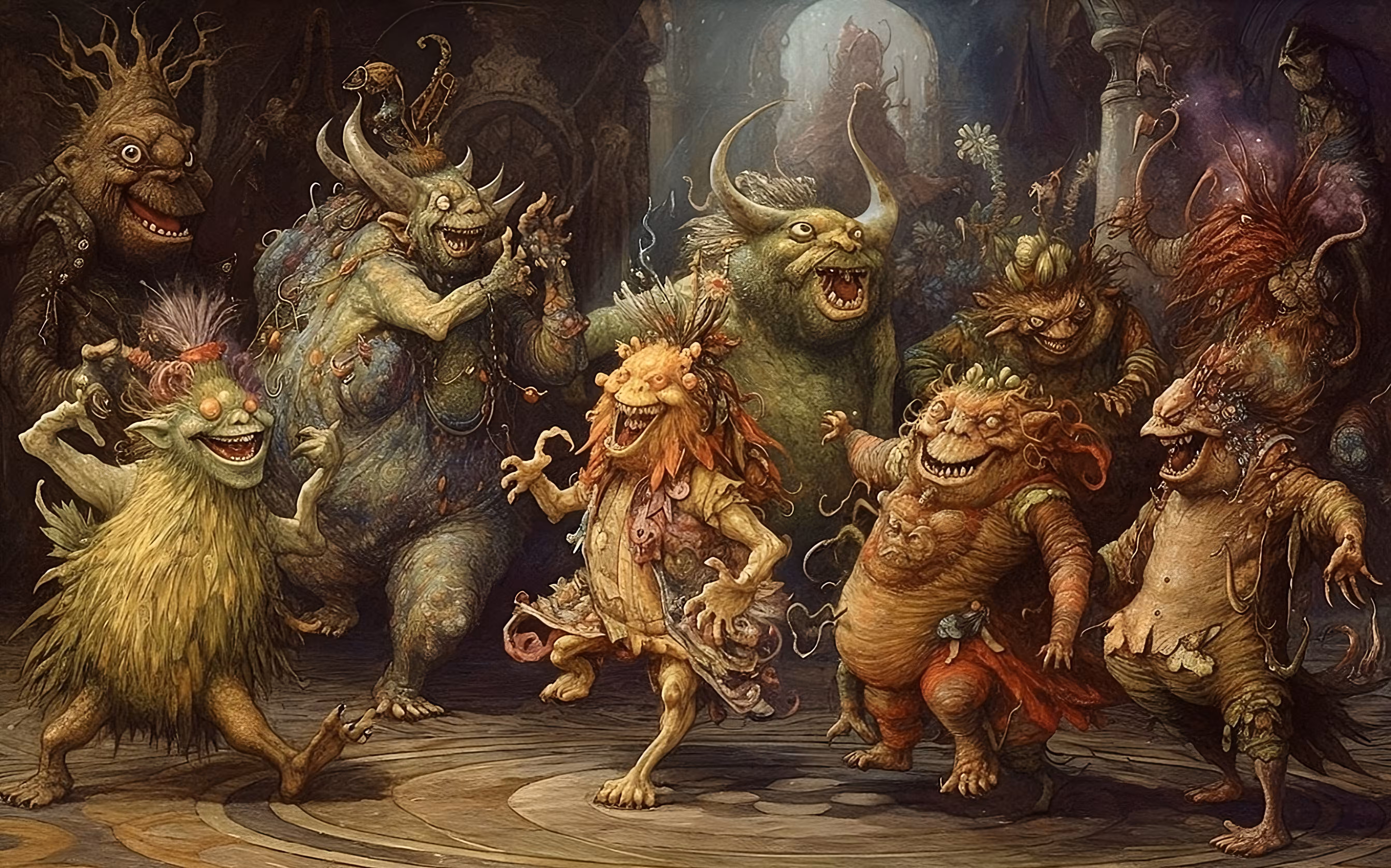 The dance of the magical creatures