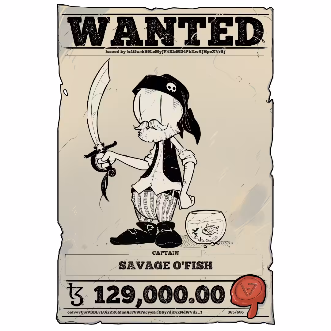 SAVAGE O'FISH | TEZOS PIRATE 365/666