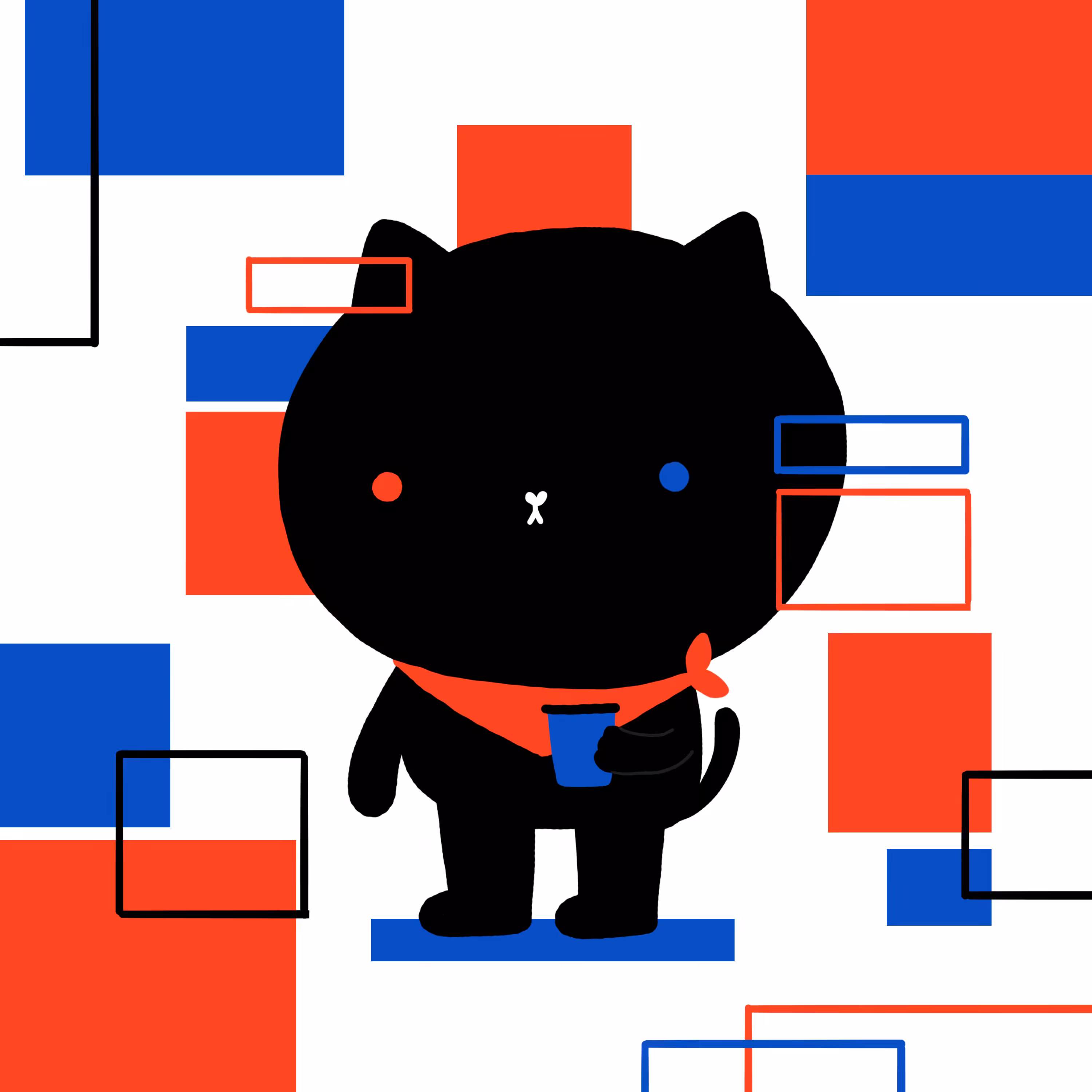 Rodeo posts: Black cat
