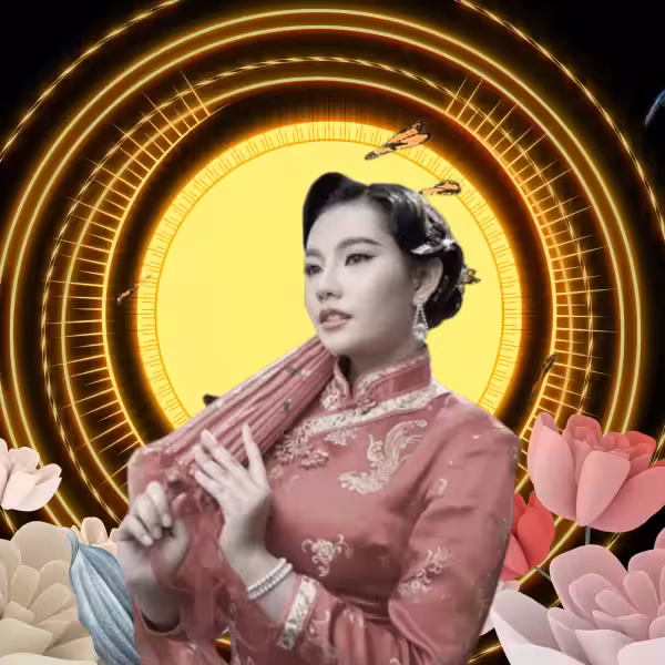 Chinese Woman with Chinese New Year Vibes