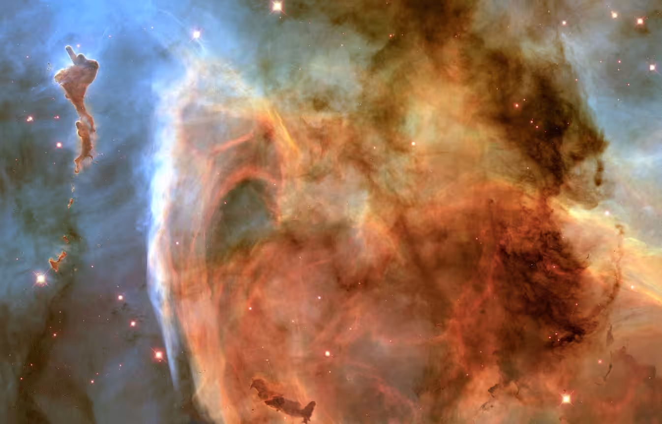 Light and shadow in the Carina Nebula