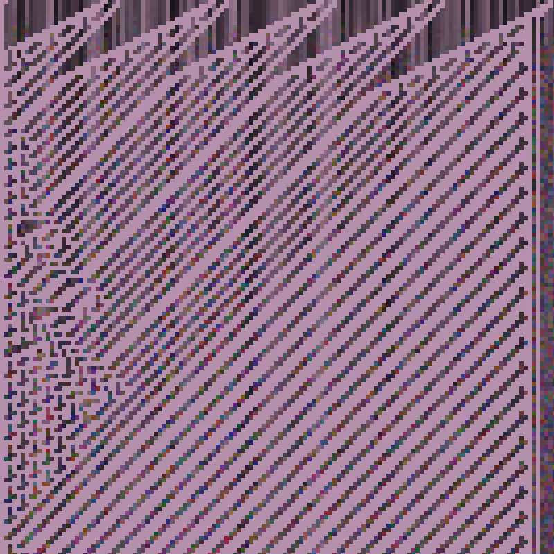 Colored Elementary Cellular Automaton #98
