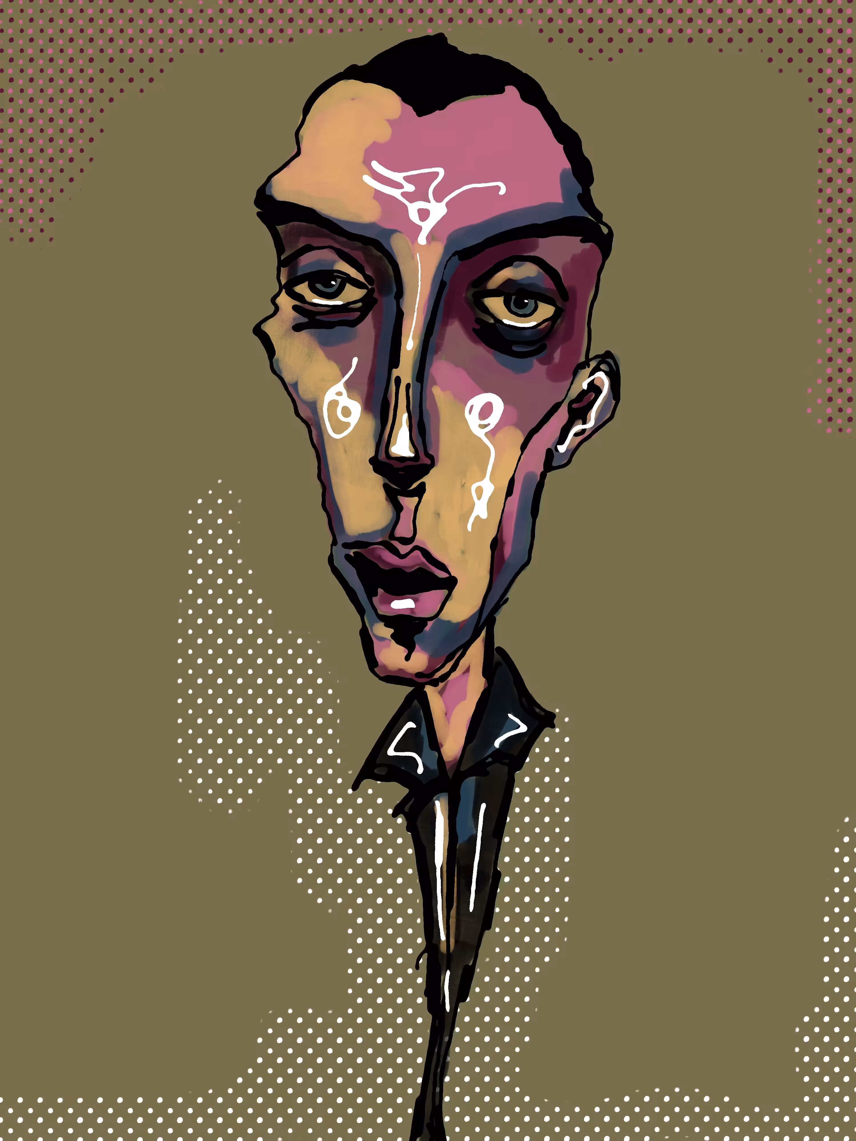 Portrait of a stranger in a cafe