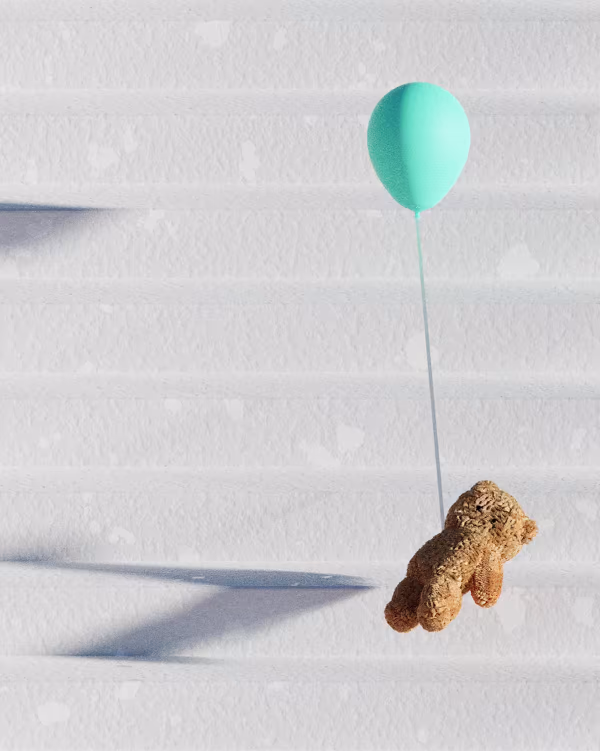 Stuffed animal ascending staircase, no. 2