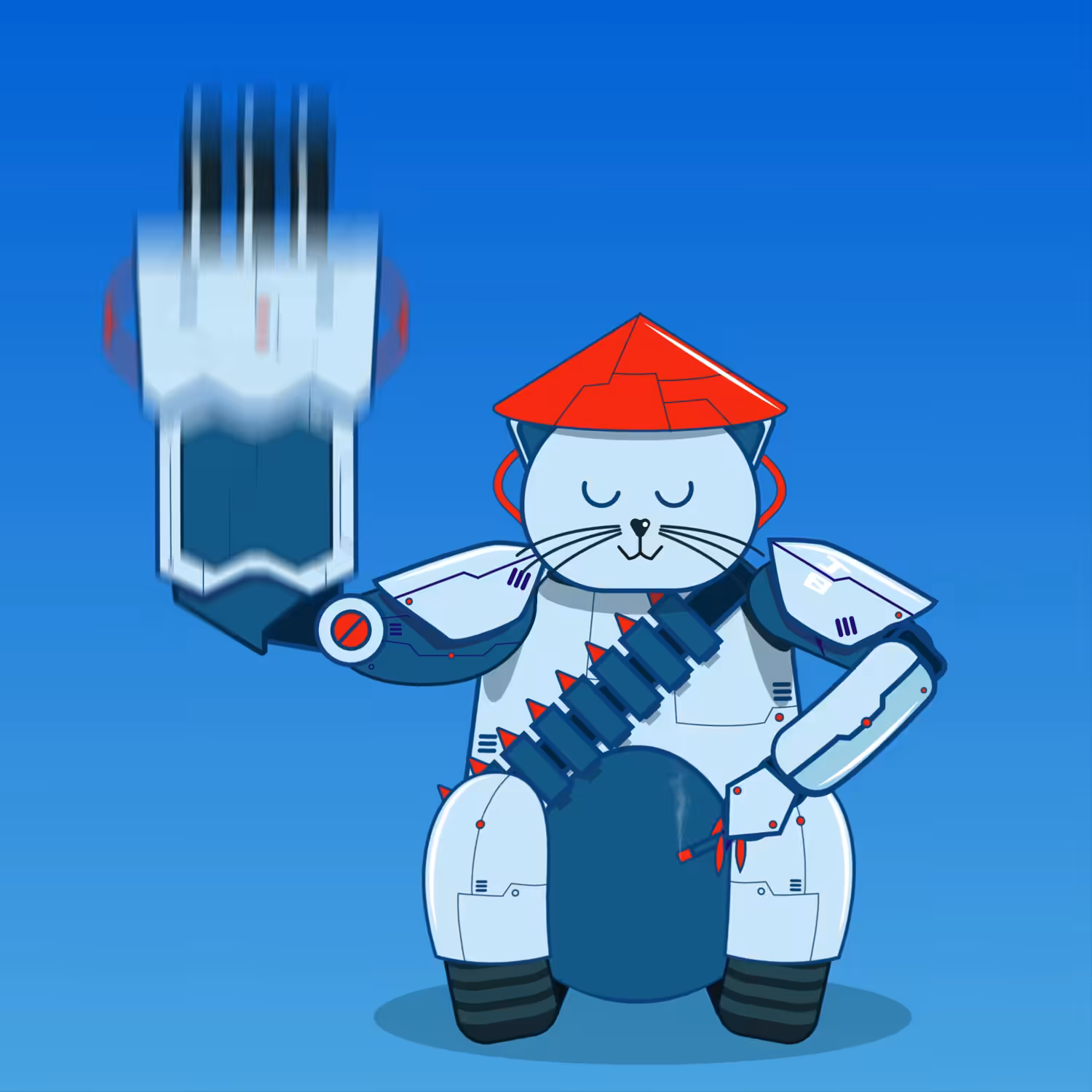 SMASH CAT! - Cyborg Gunner Cat #004
