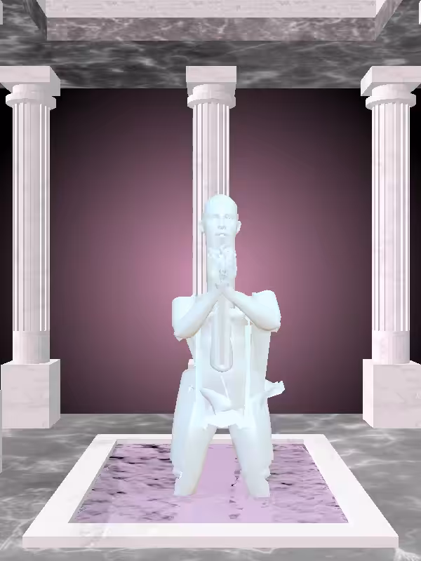 HeavenComputer: The Praying Light Blue Woman #4923