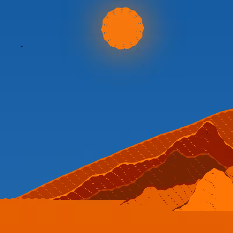Painted Mountain Sunset #238