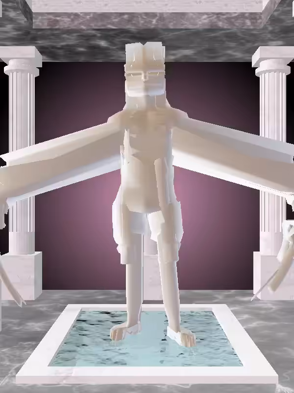 HeavenComputer: The Phone Calling Luminescent Beige Man #4142