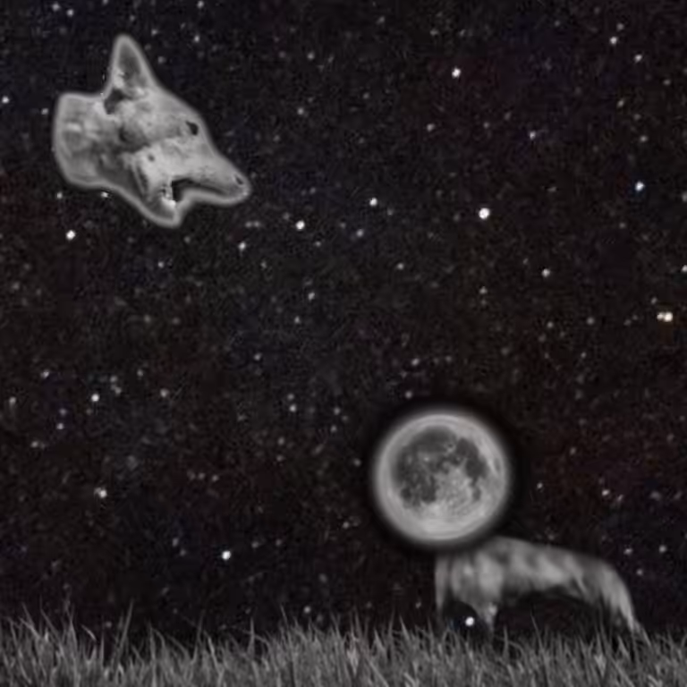 A Moon Barking at a Dog