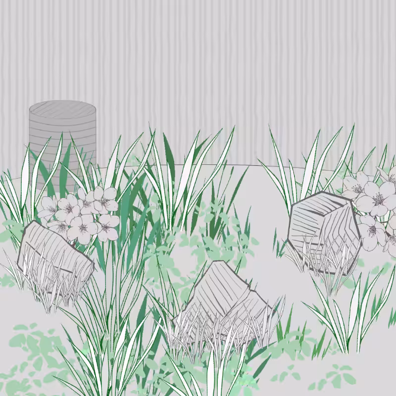 Wild Grass and Rubble #123