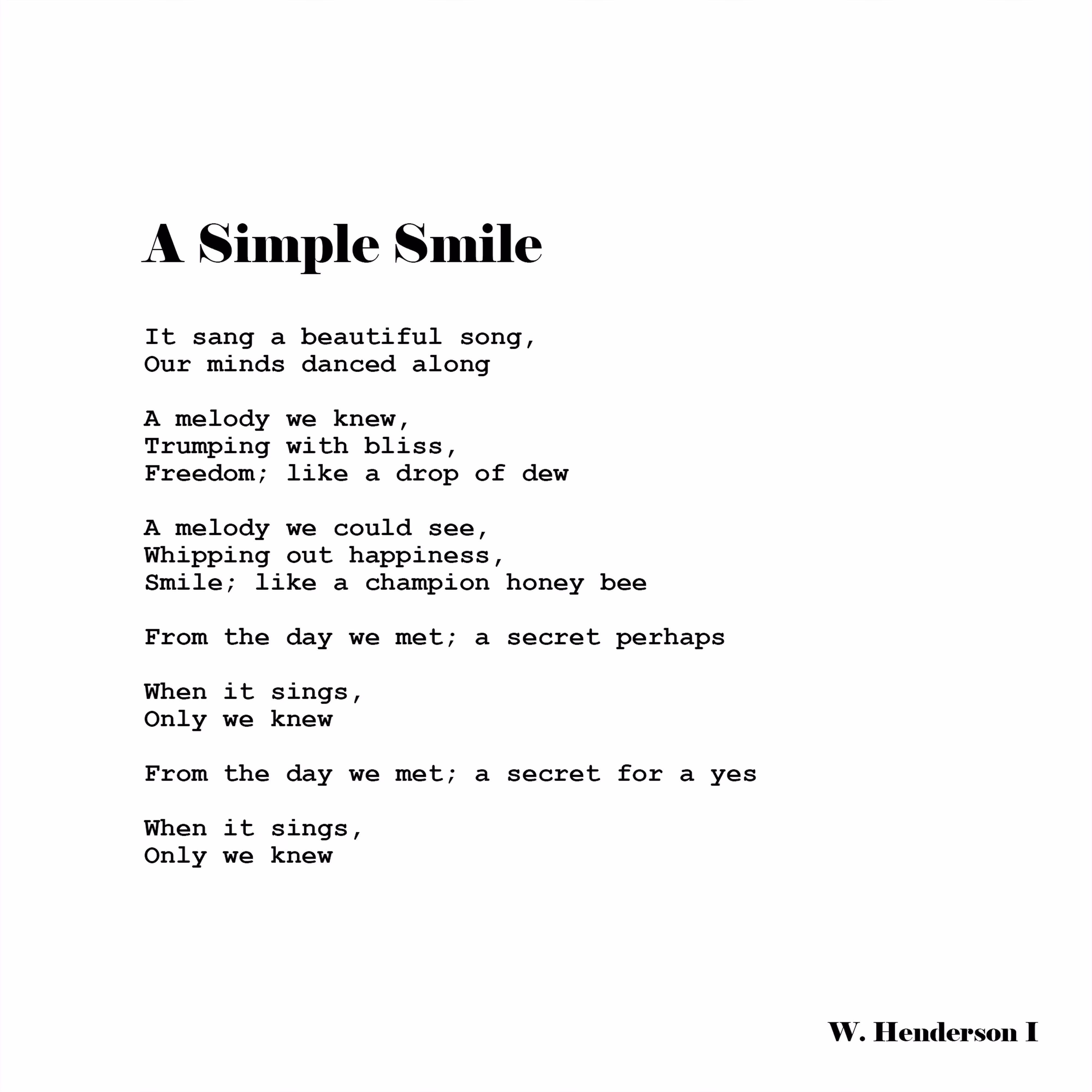 A Simple Smile