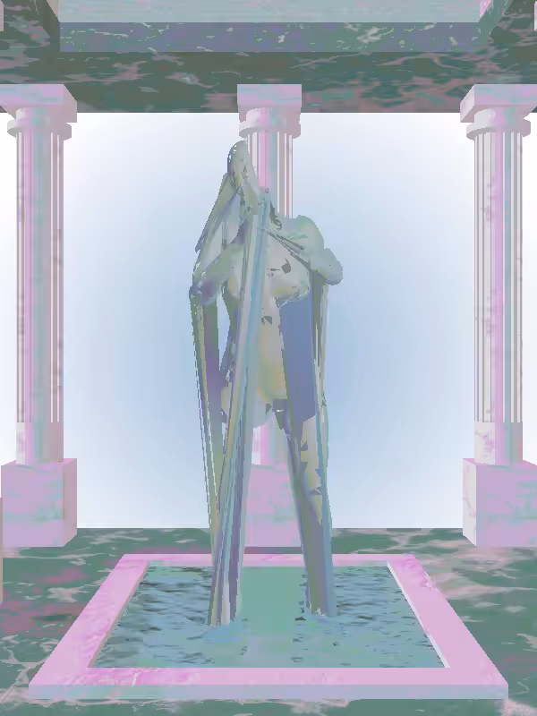HeavenComputer: The Cheering Matte Pale Green Woman #2702
