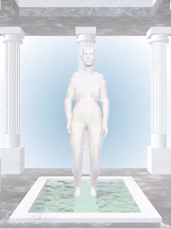 HeavenComputer: The Jumping Dusky Pale Pink Woman #5484