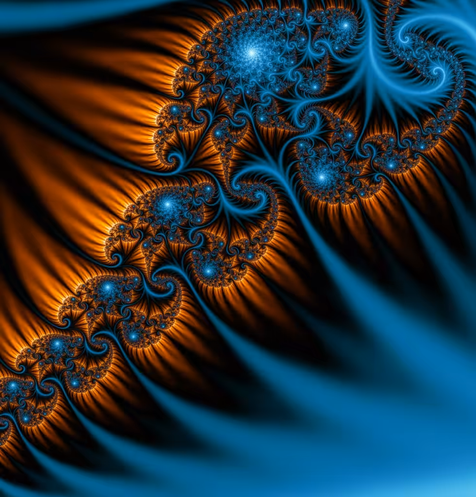 In flames