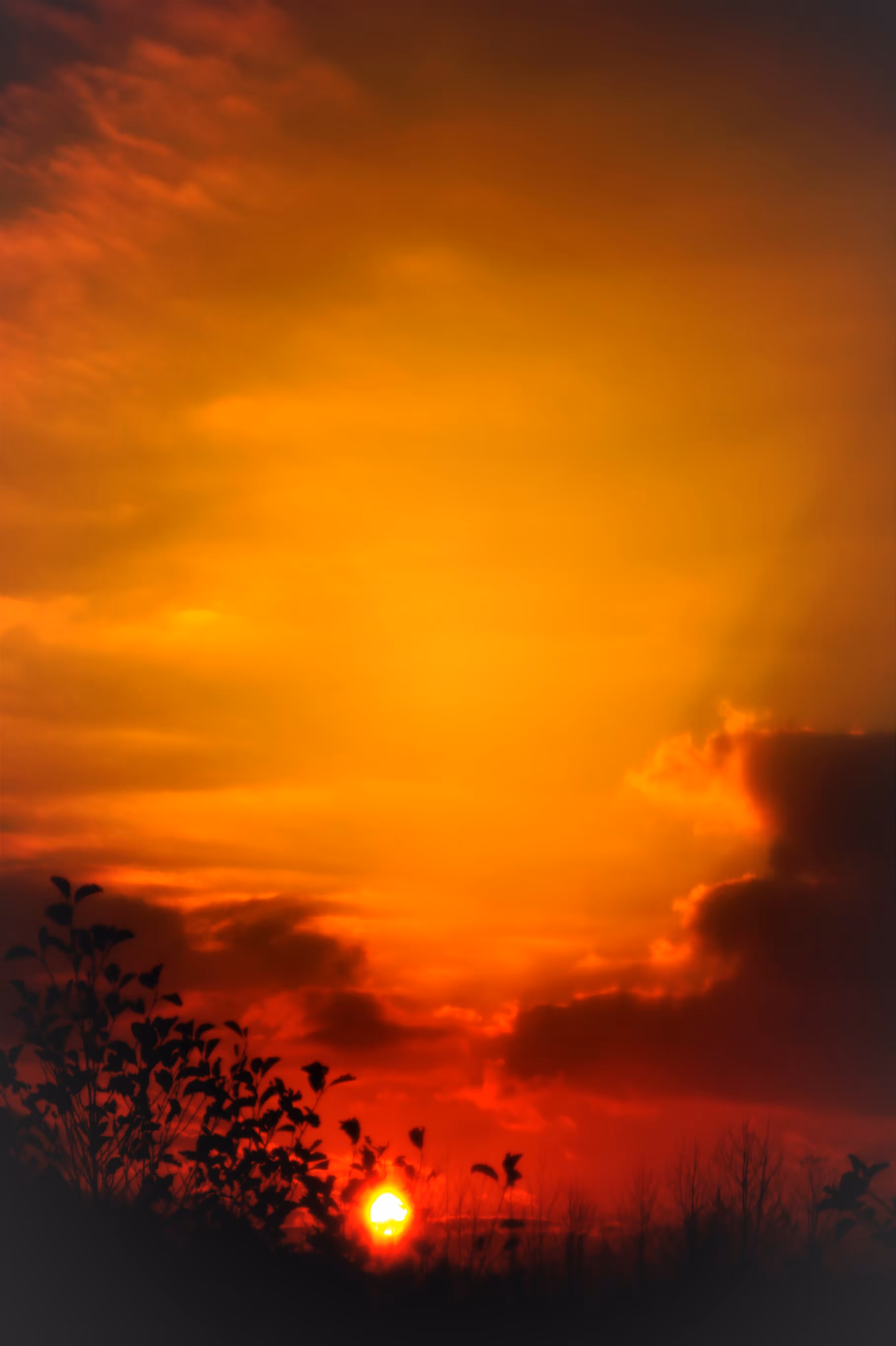 Dance of sunset and clouds