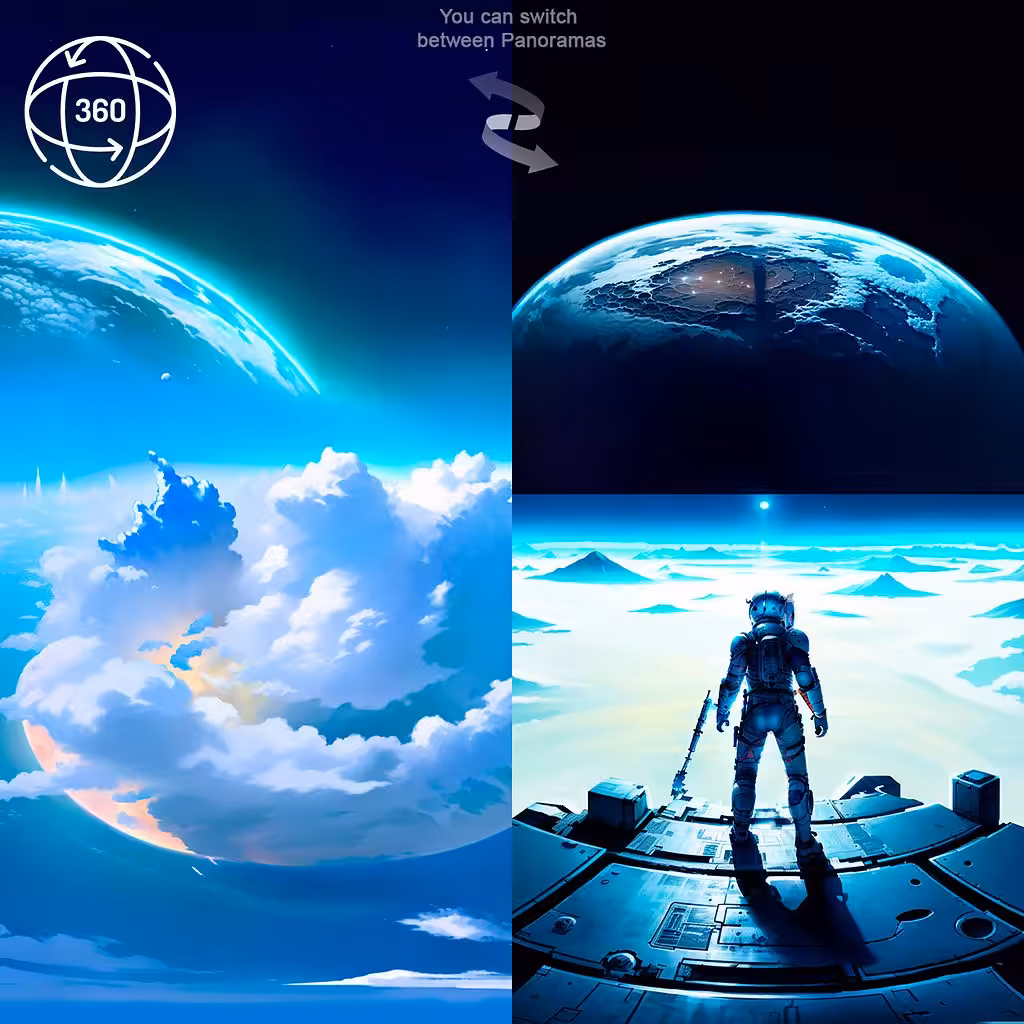 Interactive 360° Portals between Universes