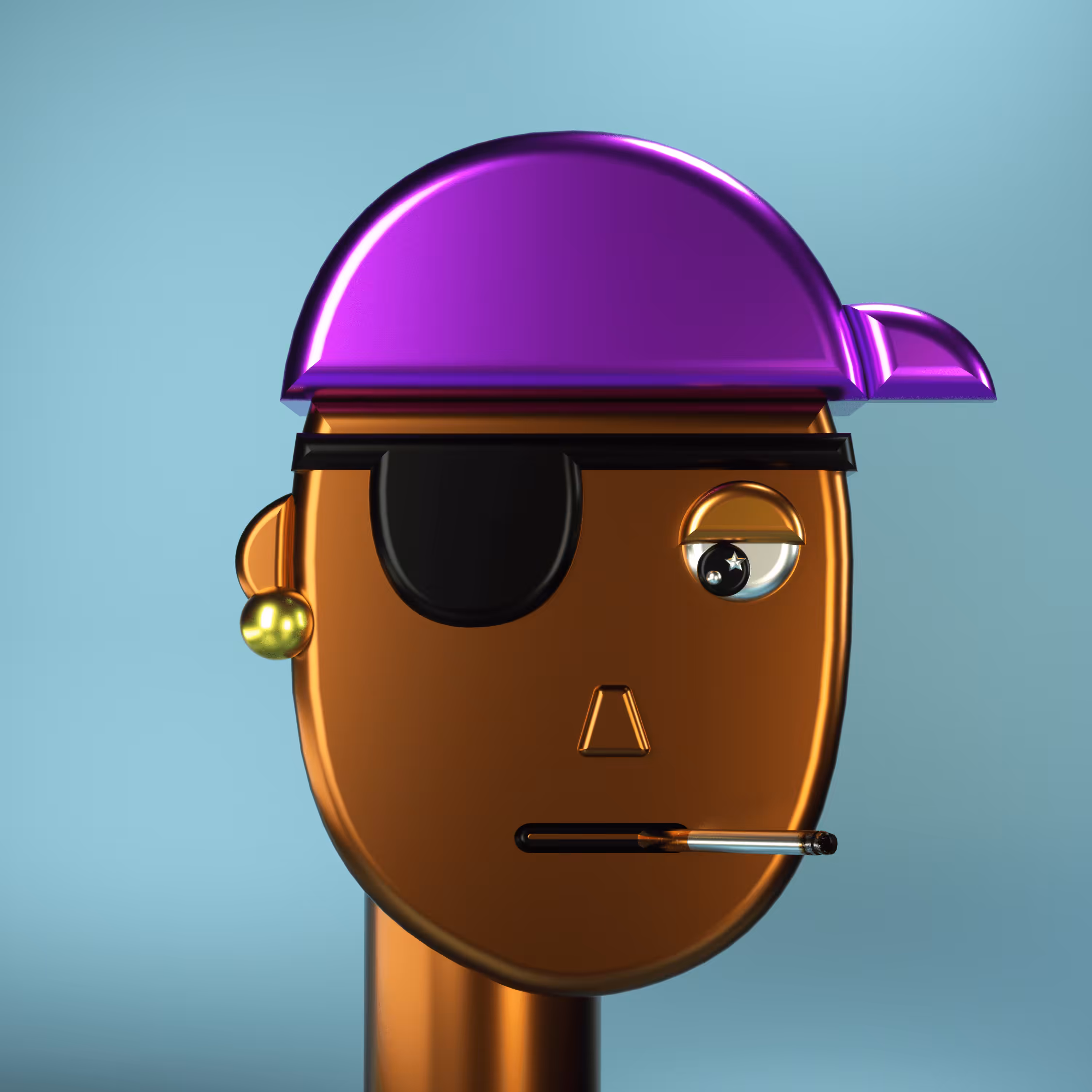 3D Chrome Punk #0458