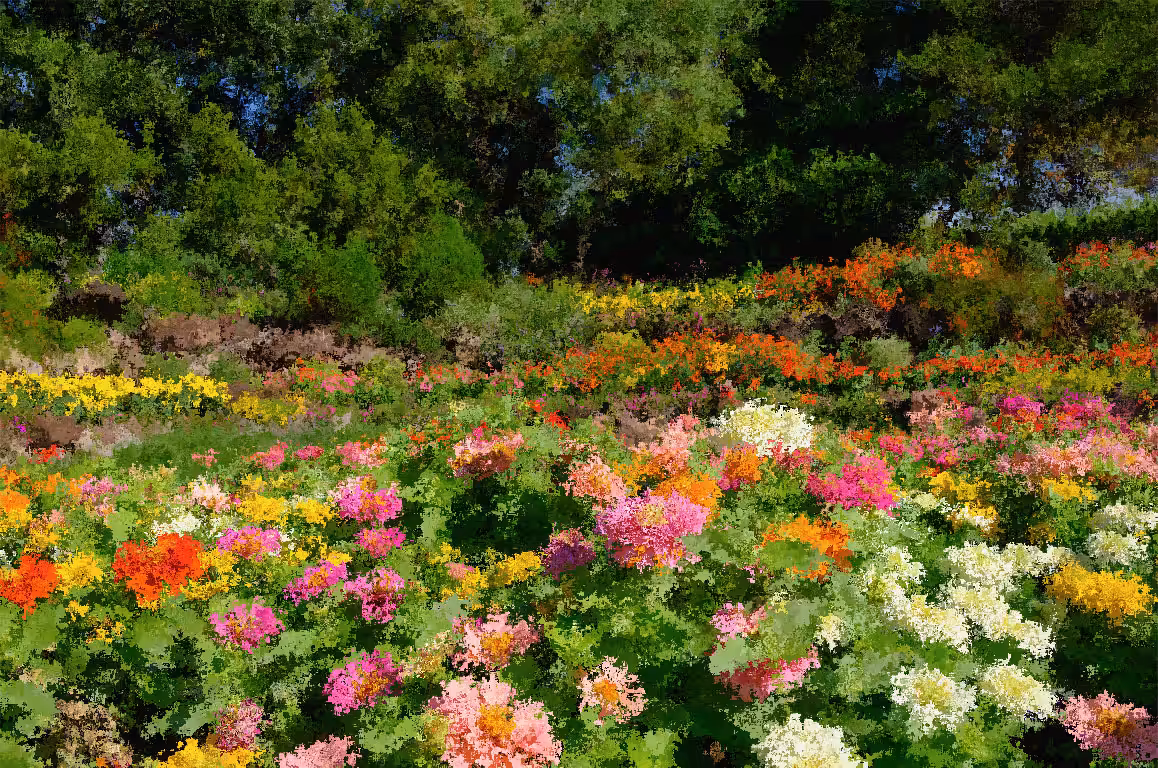Forest with flowers