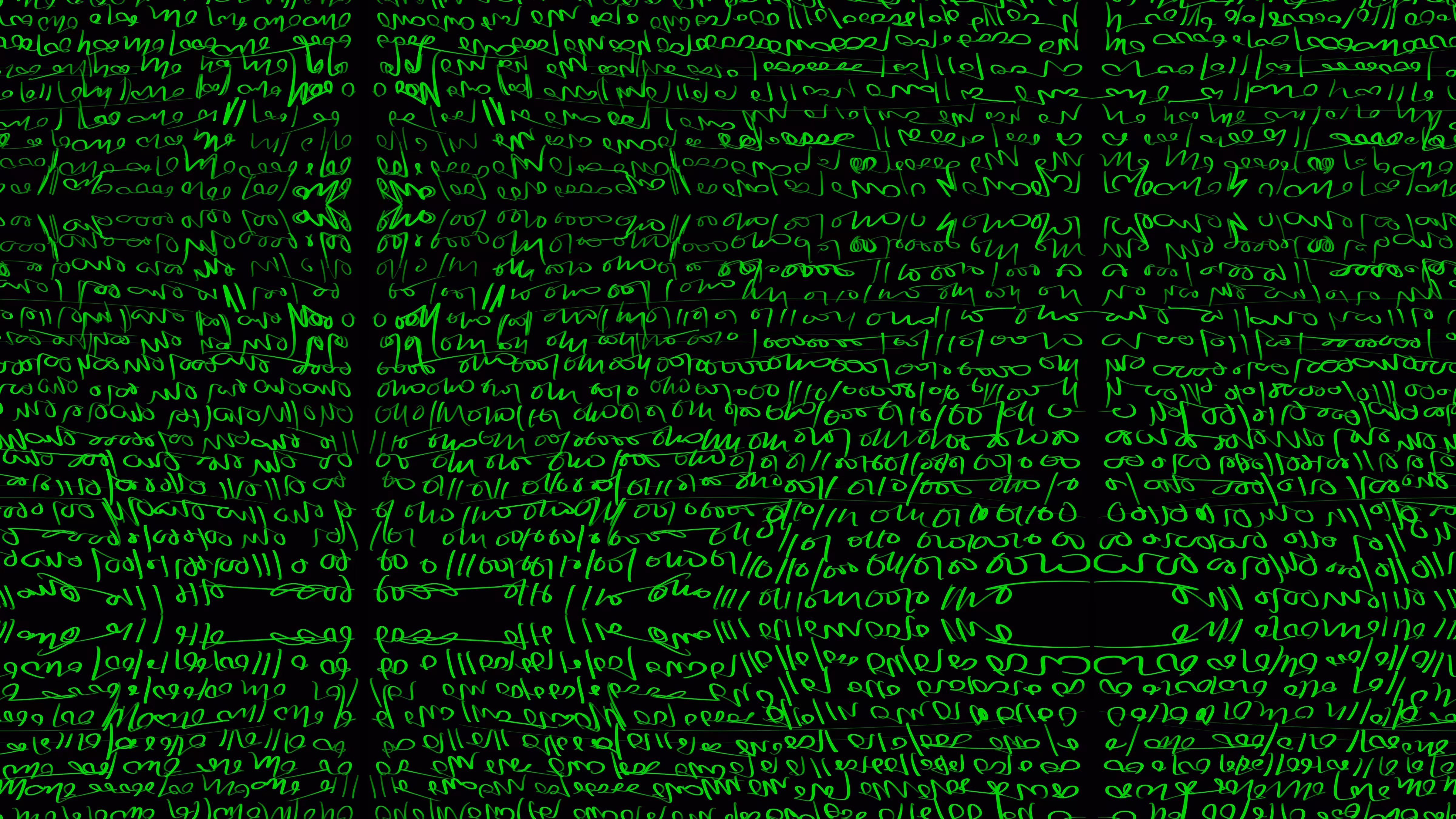 CURSIVE BINARY: Semi-Asemic Study #7 ("I like the word consciousness as a verb...")