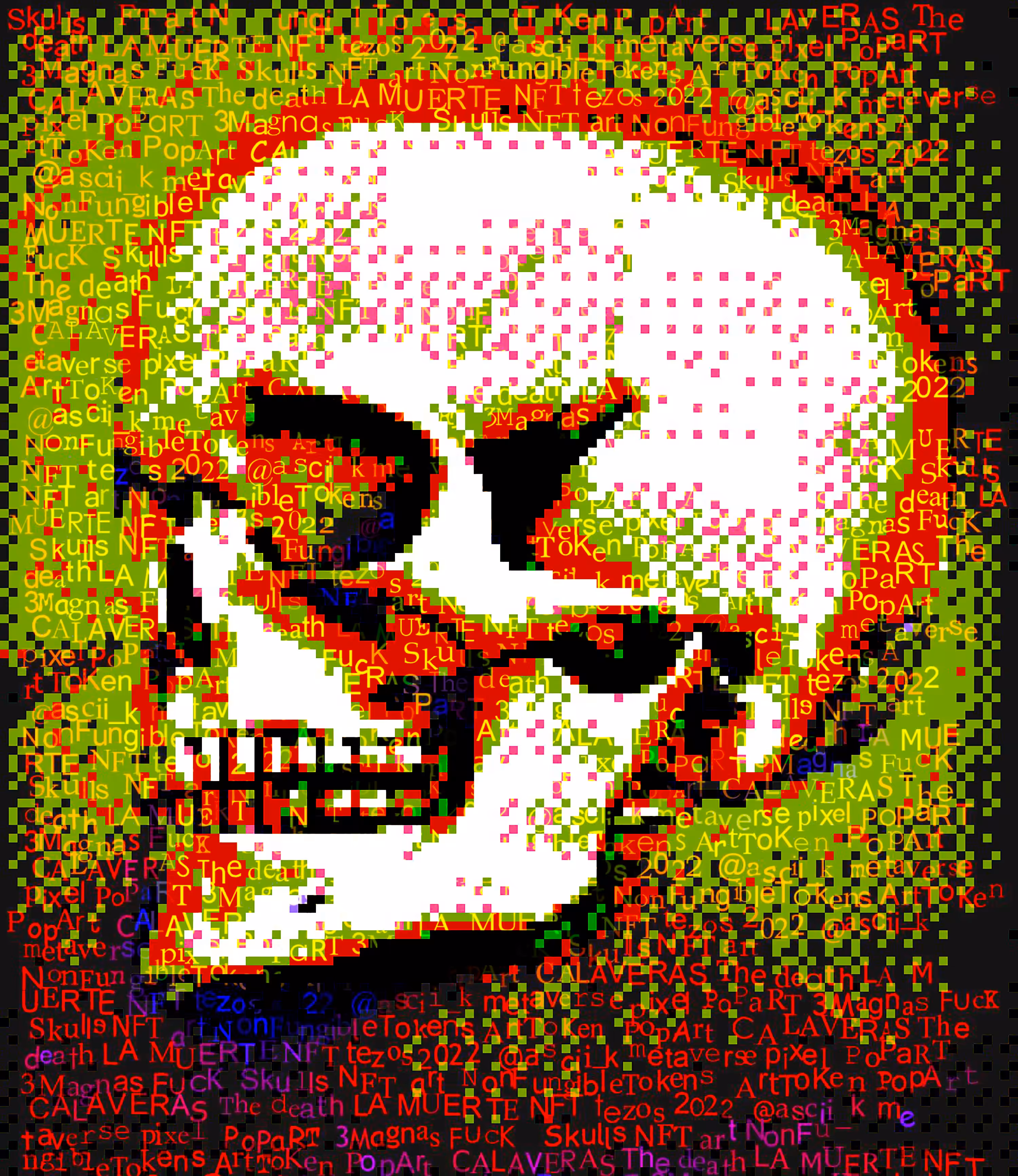 Skulls Series ASCII and Pixel Art - Skull #5. v.0.0.2