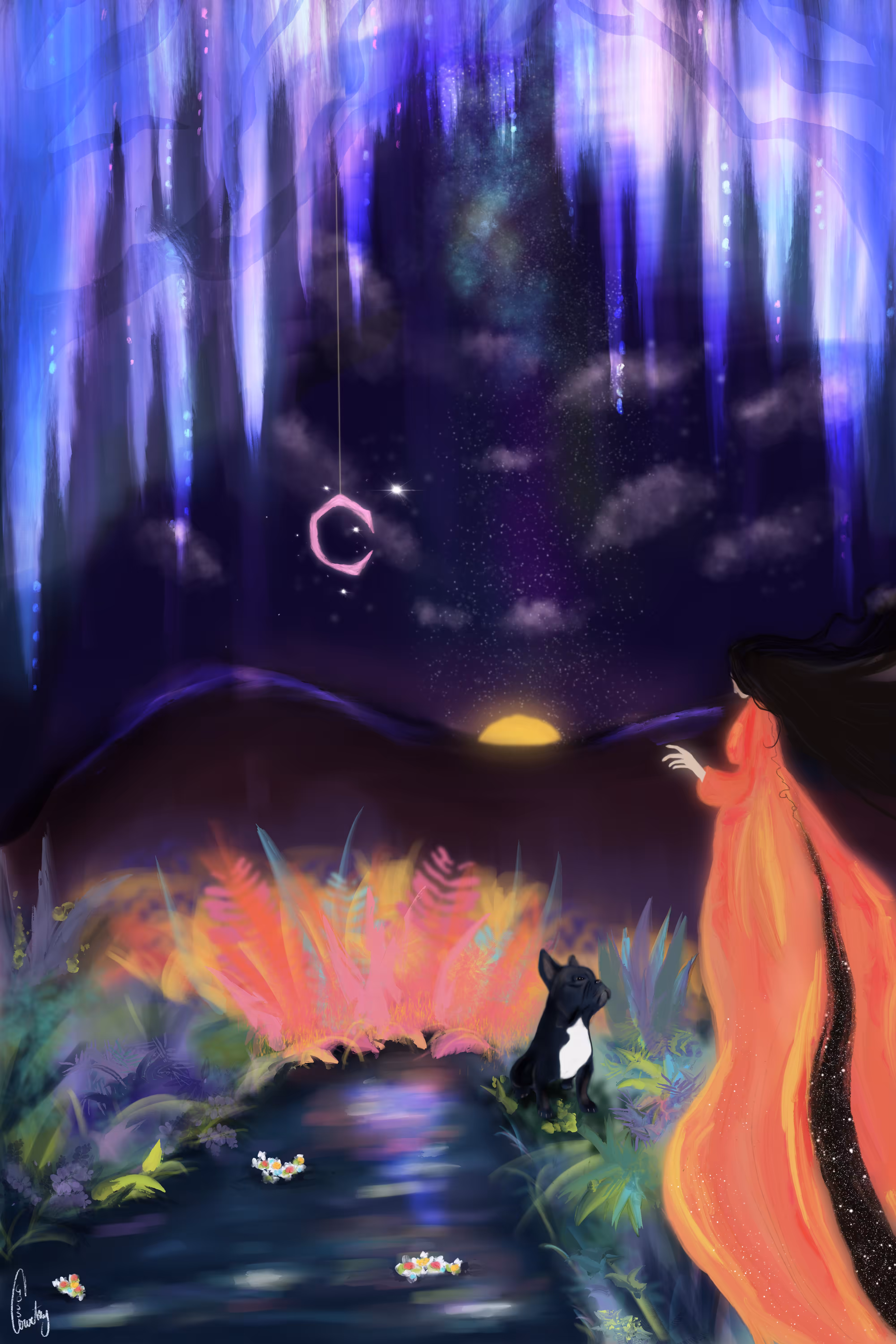 a girl and her dog #11/15