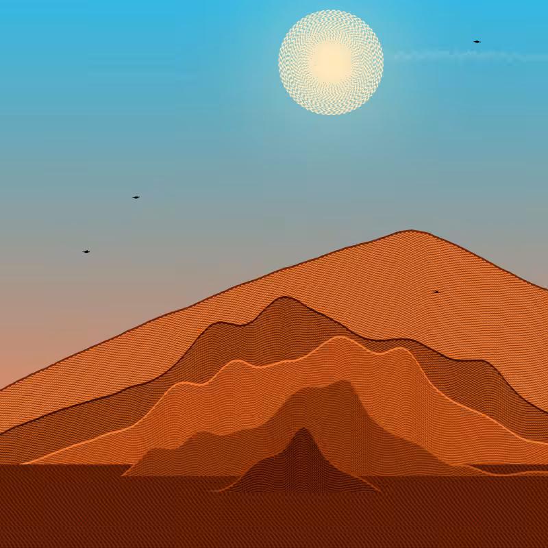 Painted Mountain Sunset #139