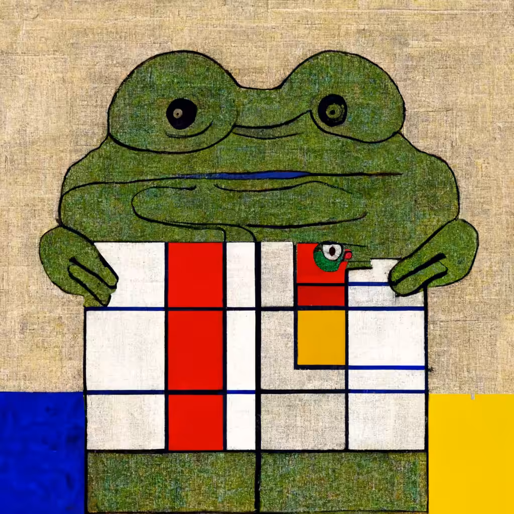 Pepe hodl Piet Mondrian Persian rug #3