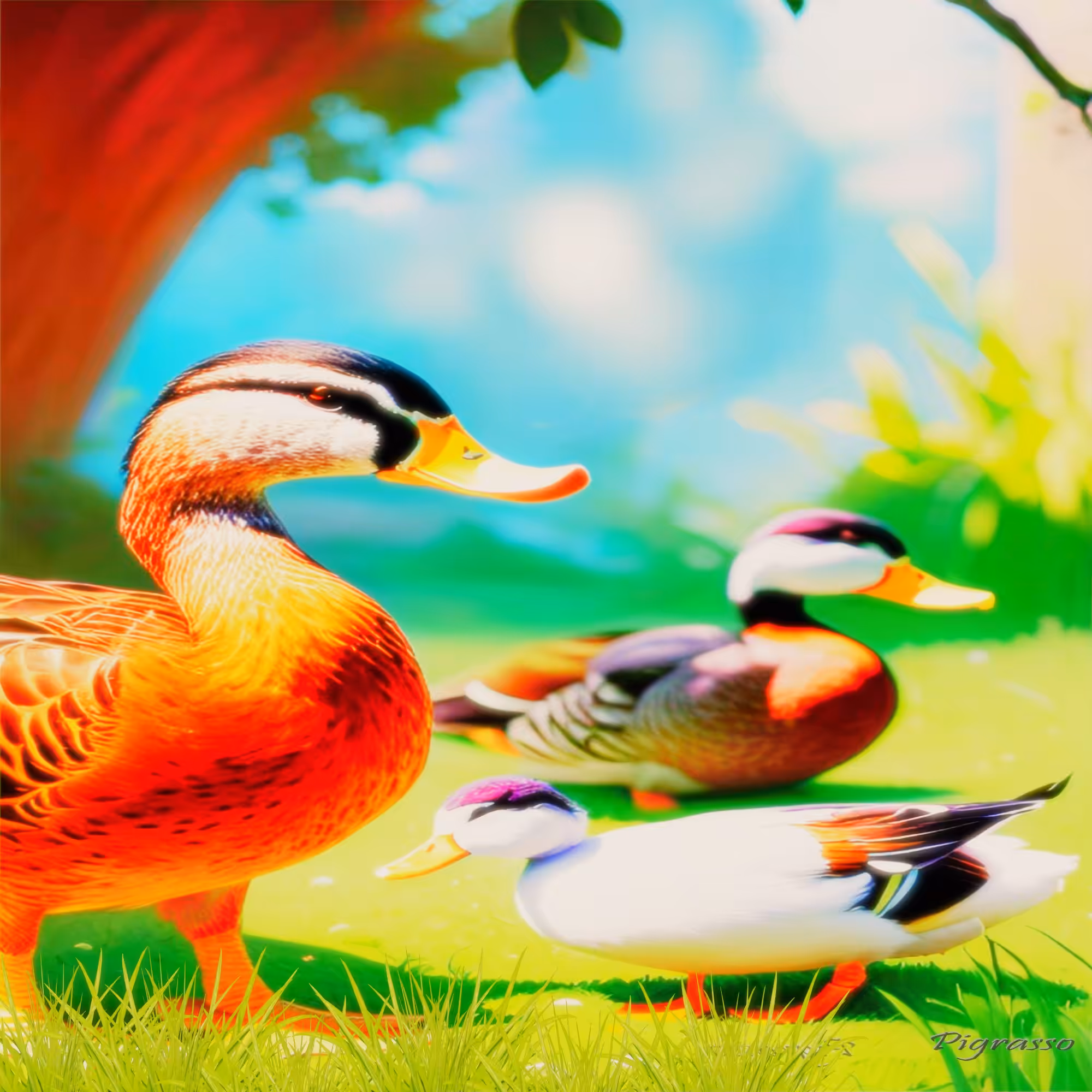 Ducks peaceful 