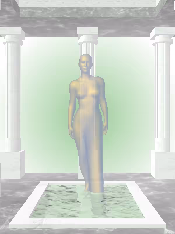 HeavenComputer: The Fading Loser Sunlit Cobalt Woman #5557