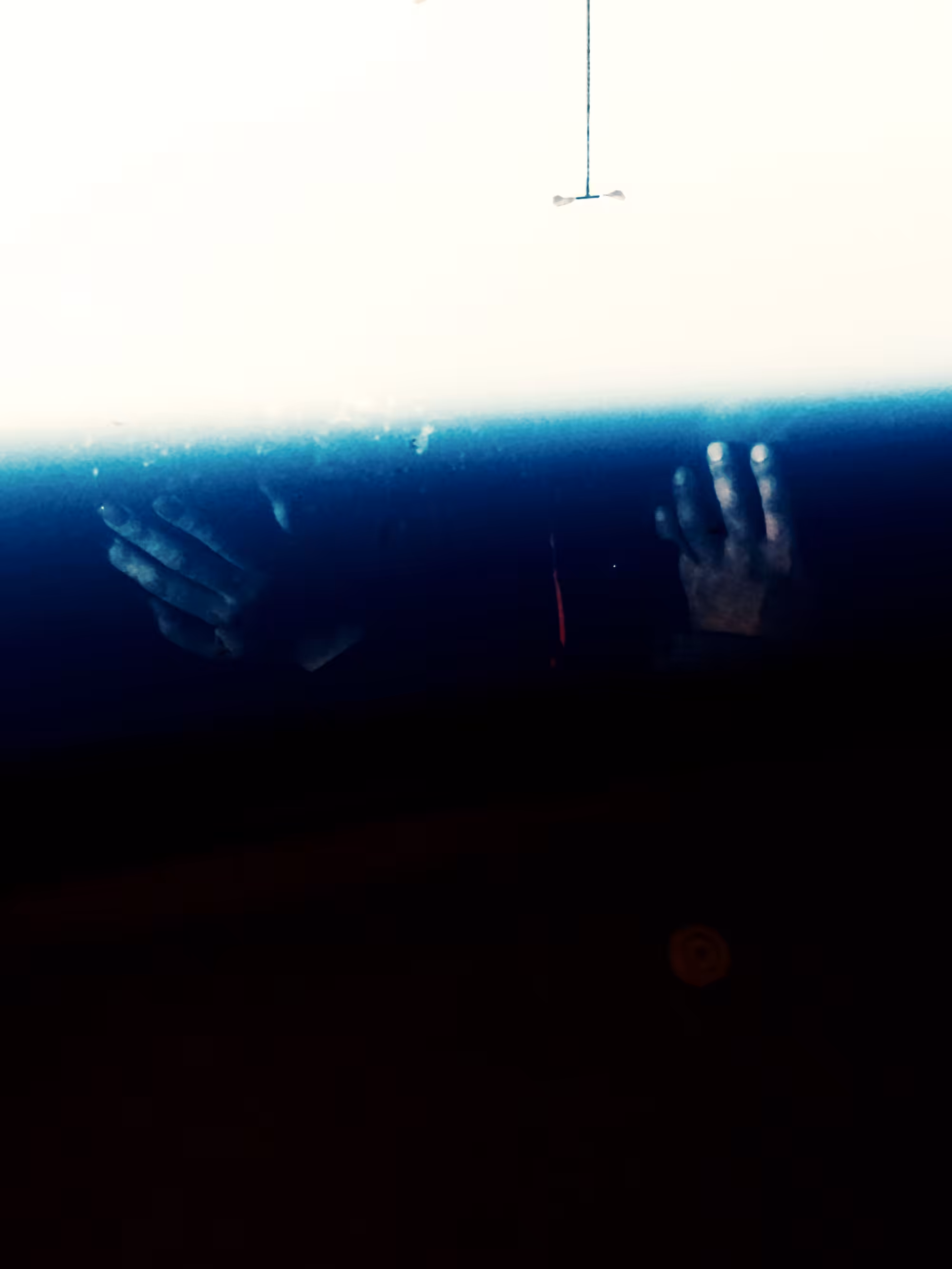 Blue hands