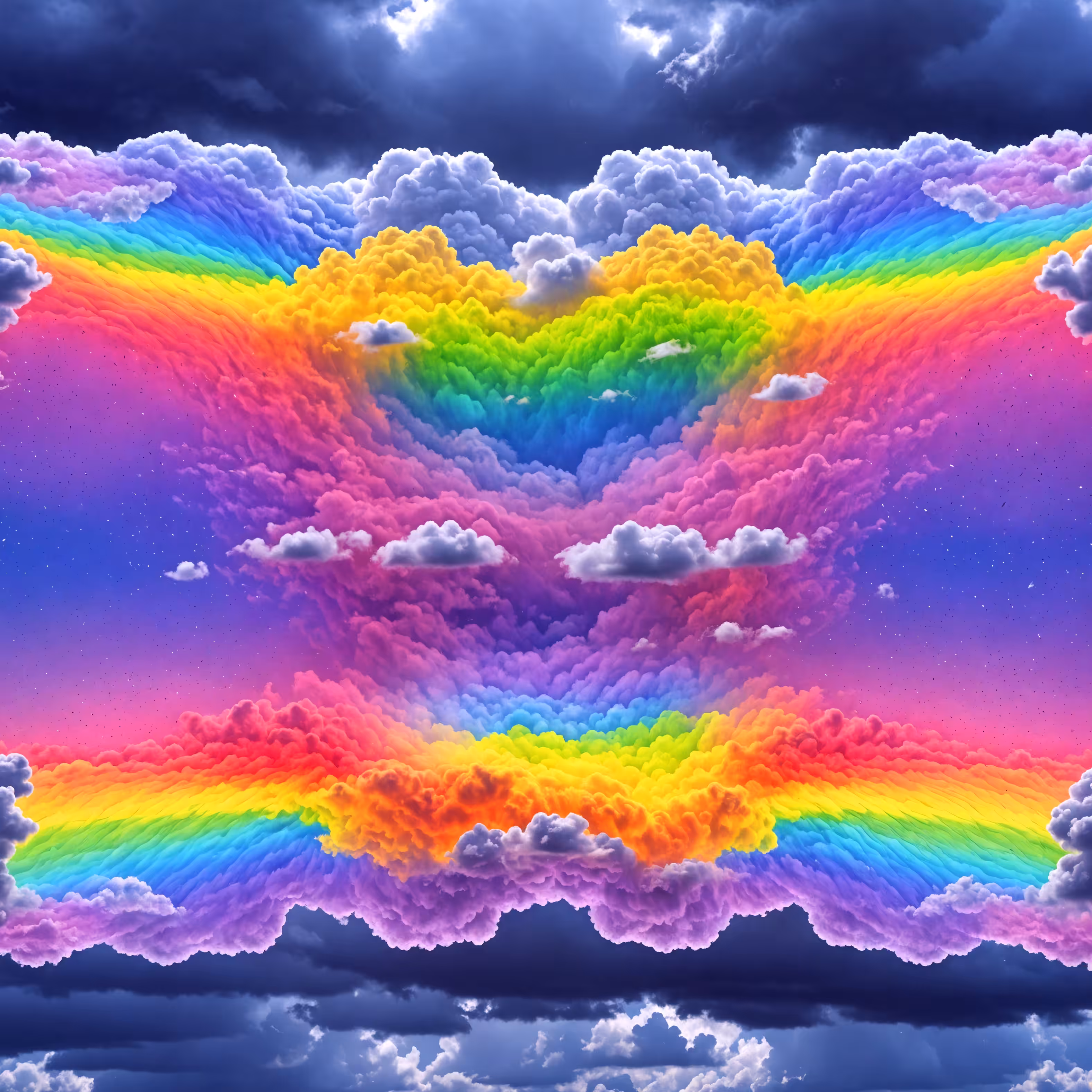 Rainbow Rain Clouds 8K
