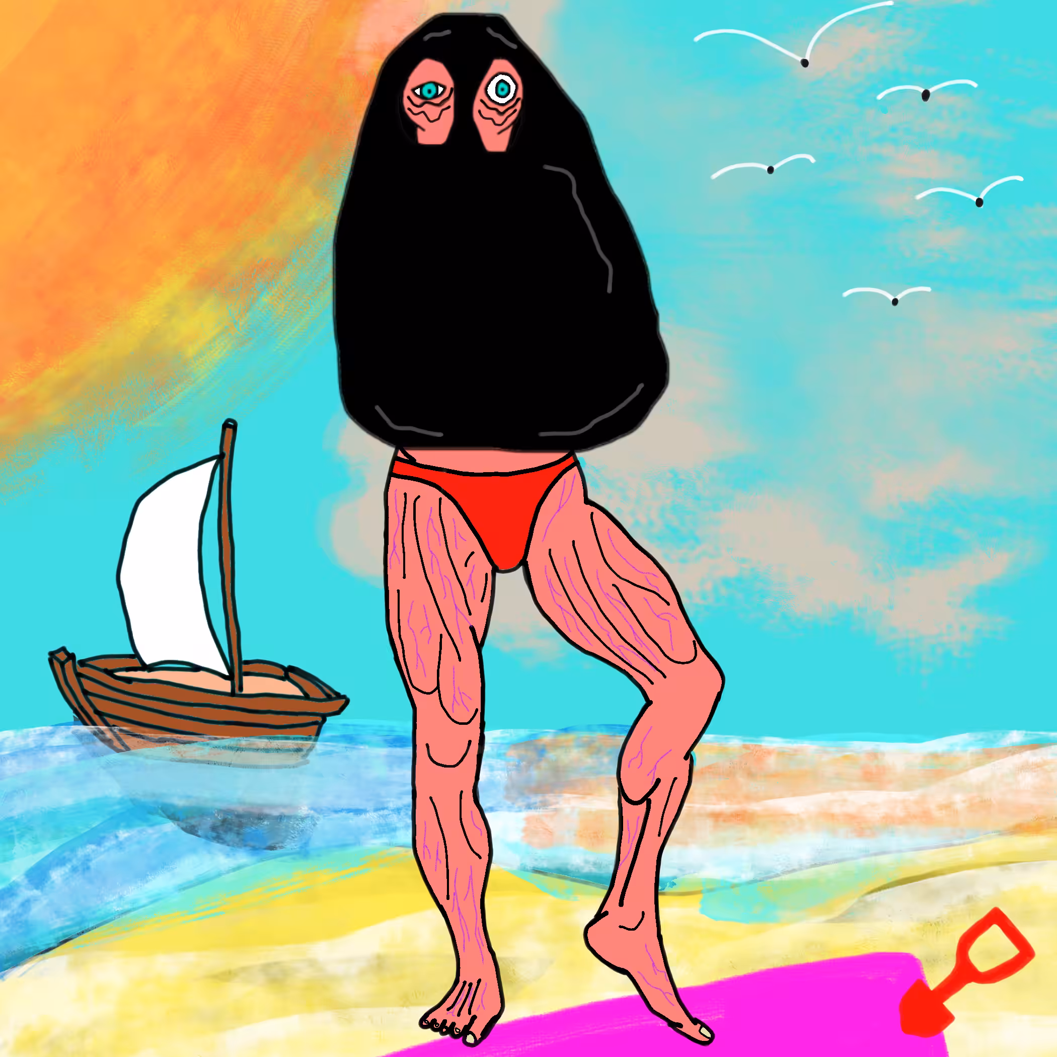 The beach 