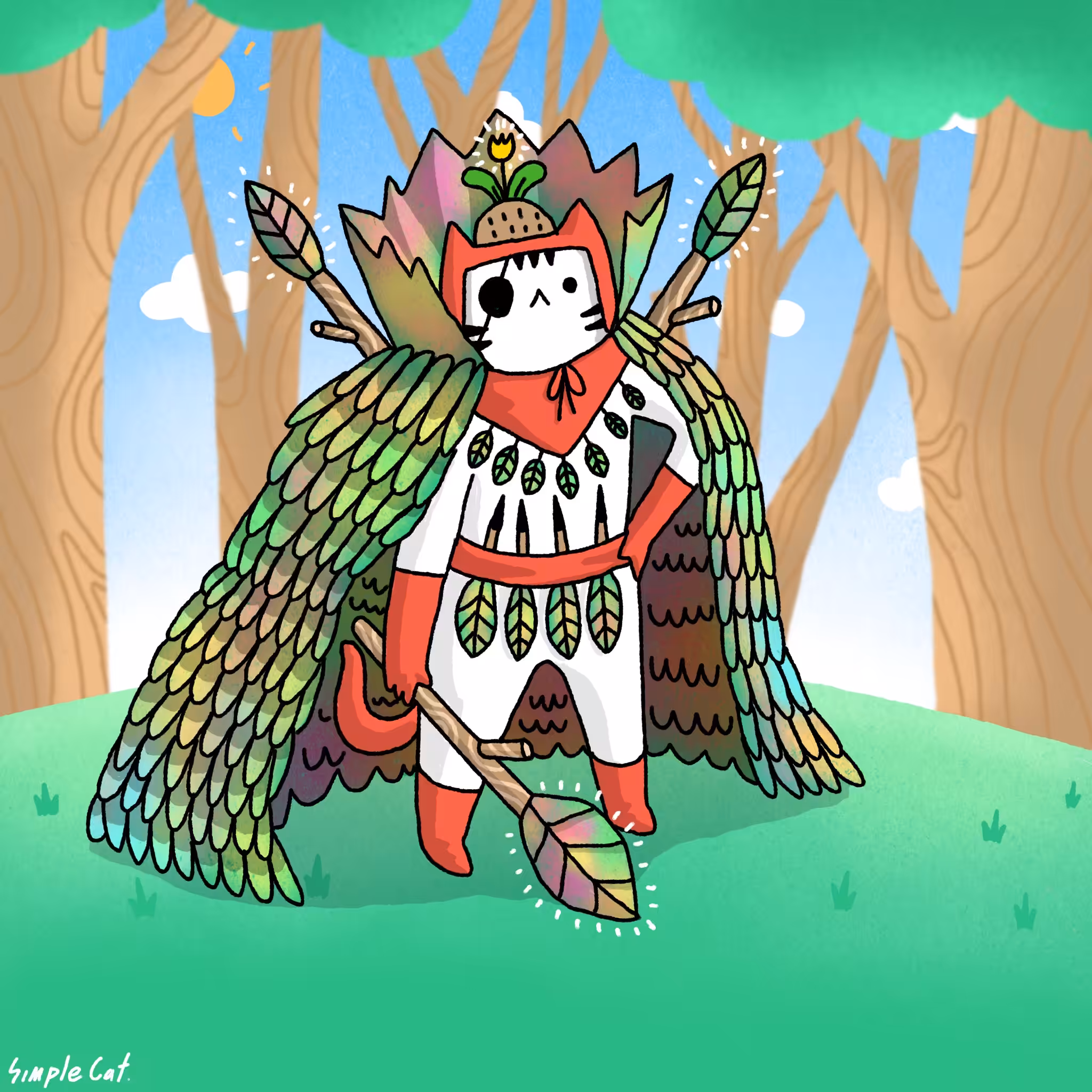 #28 hunter cat leaf cloaks 