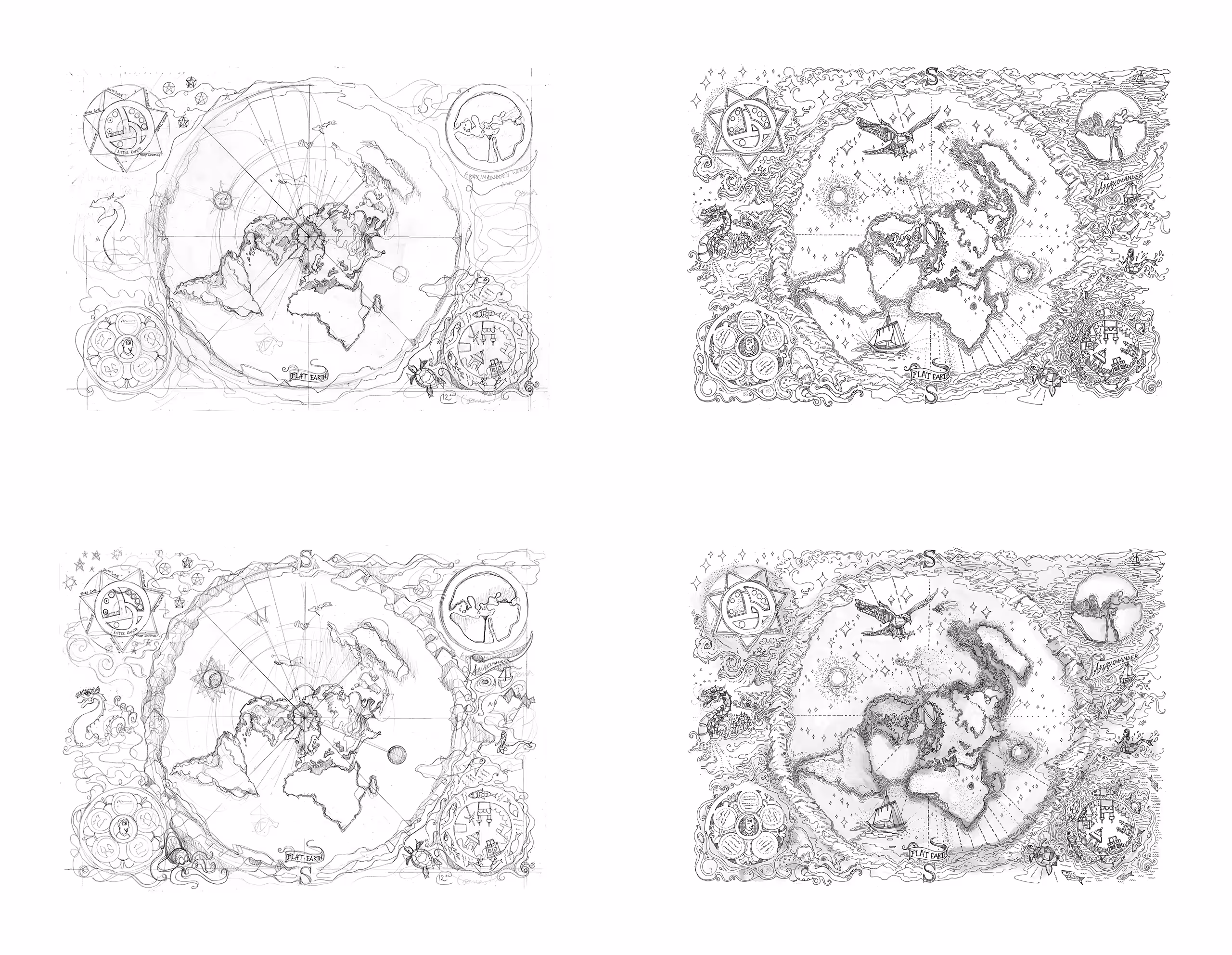 Sketches for a Flat Earth Map