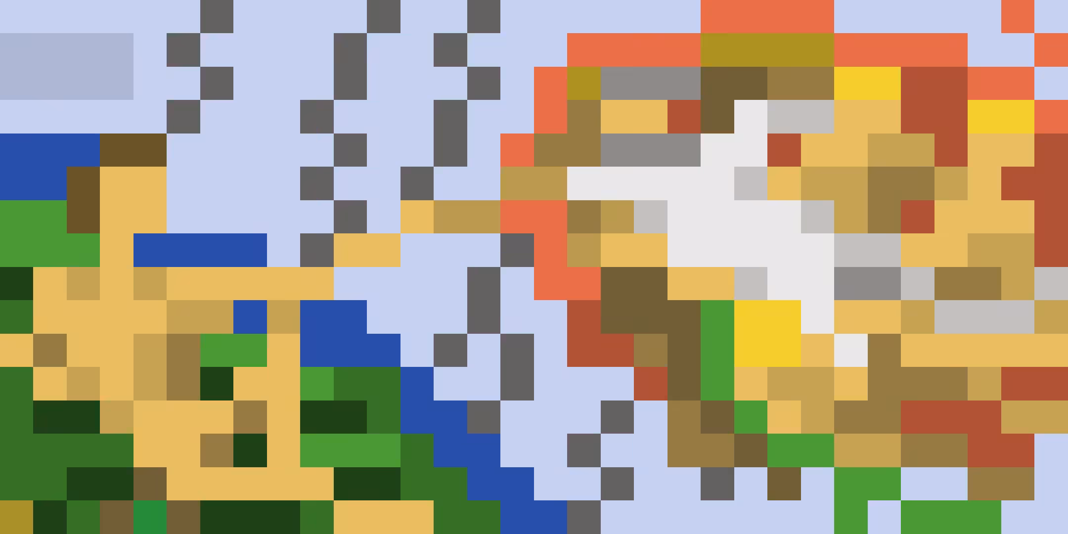 Creazione di Adamo (Upscaled pixel art)