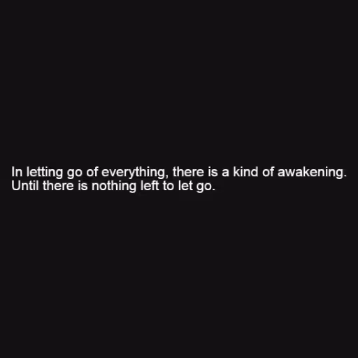 In letting go of eve...