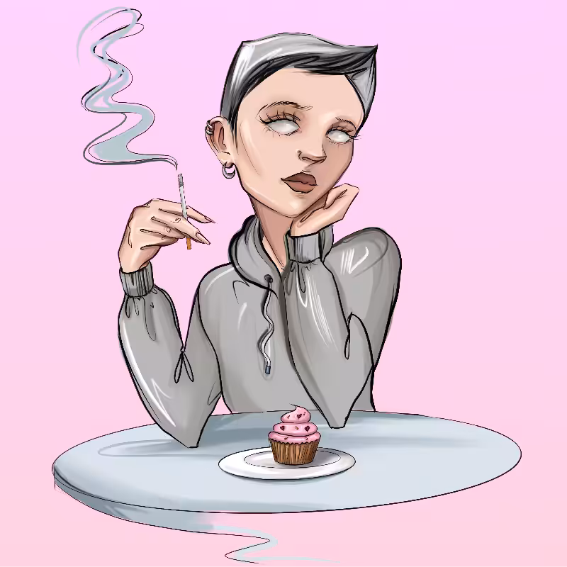 Girl at the table #55